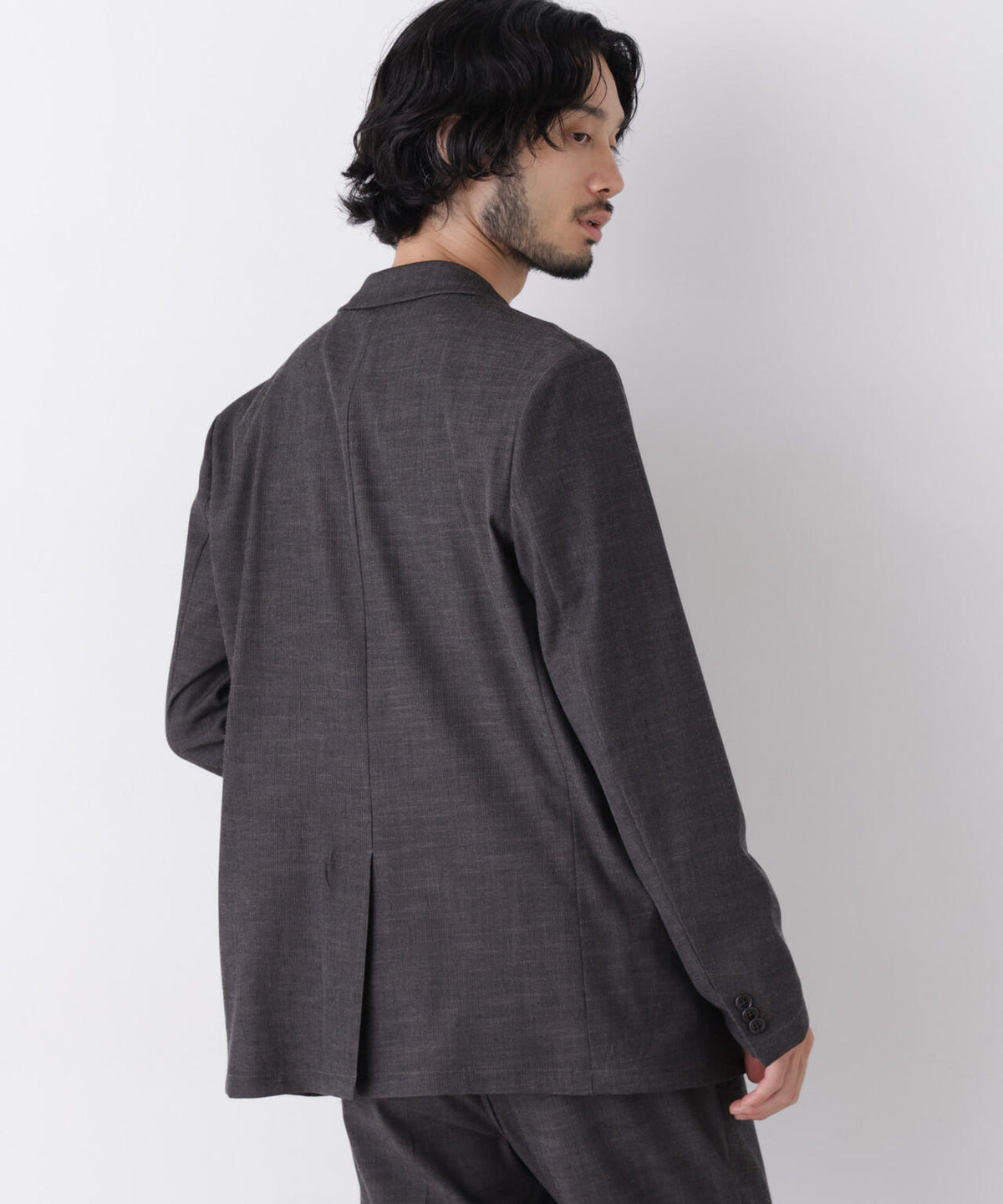 【オールシーズン対応可能】「Damerino」T/R パウダリー2WAYストレッチセットアップ