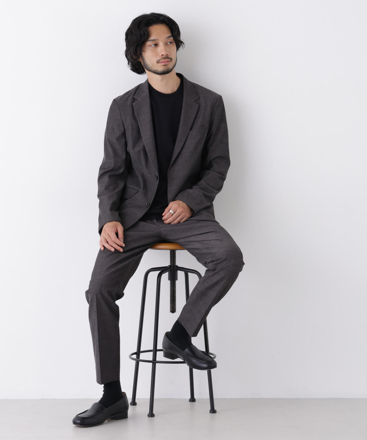【大人気セットアップ】「Damerino」T/R パウダリー2WAYストレッチセットアップ
