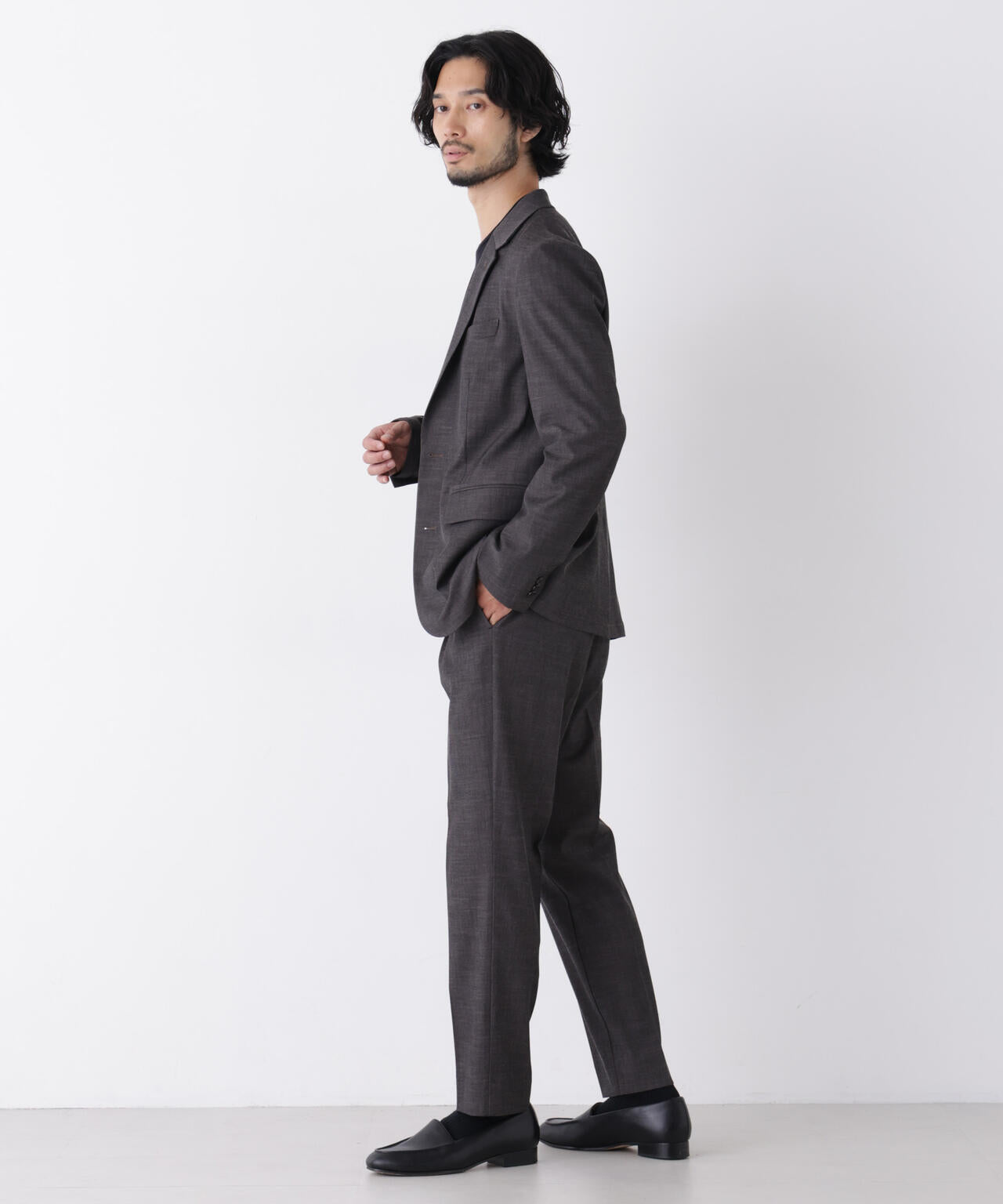 【大人気セットアップ】「Damerino」T/R パウダリー2WAYストレッチセットアップ