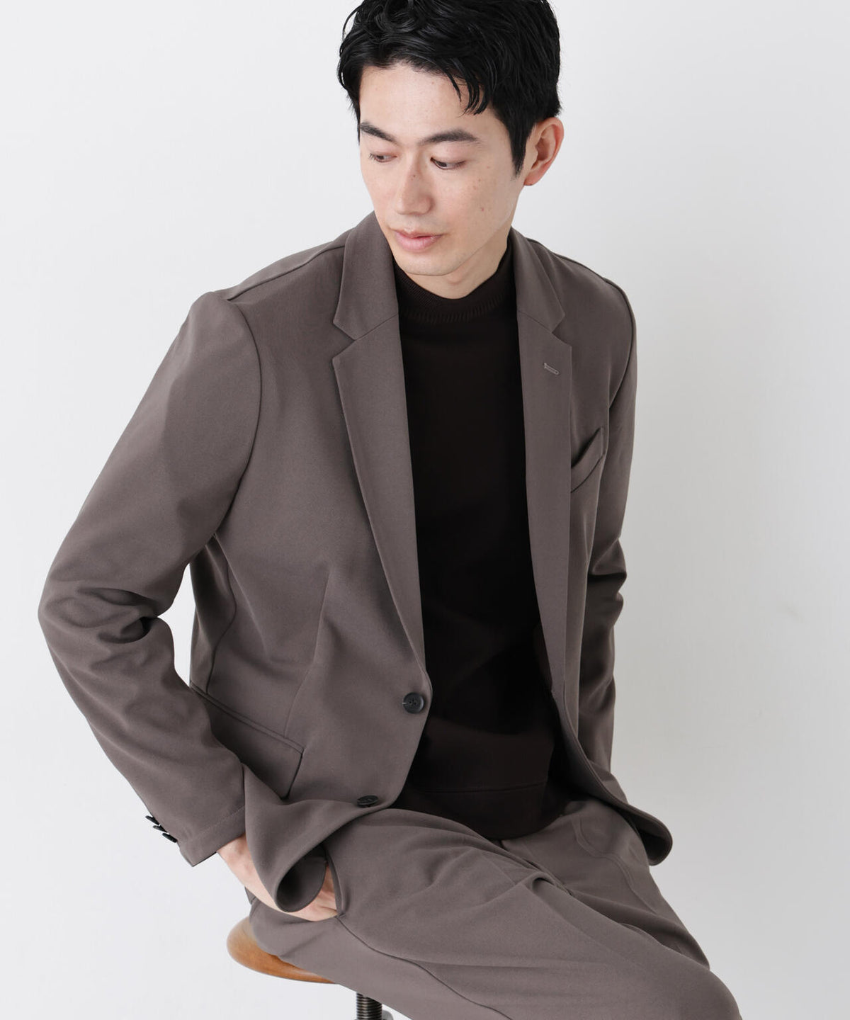 【防シワ/マシンウォッシャブル】「DamerinoPack」forJetSetterブークレジャージセットアップ