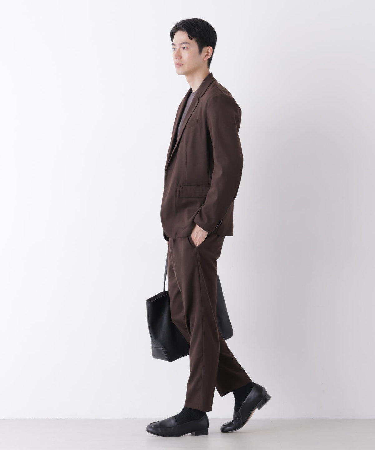 【防シワ/ストレッチ】「DamerinoPack」JetSetterウォームツイルセットアップ