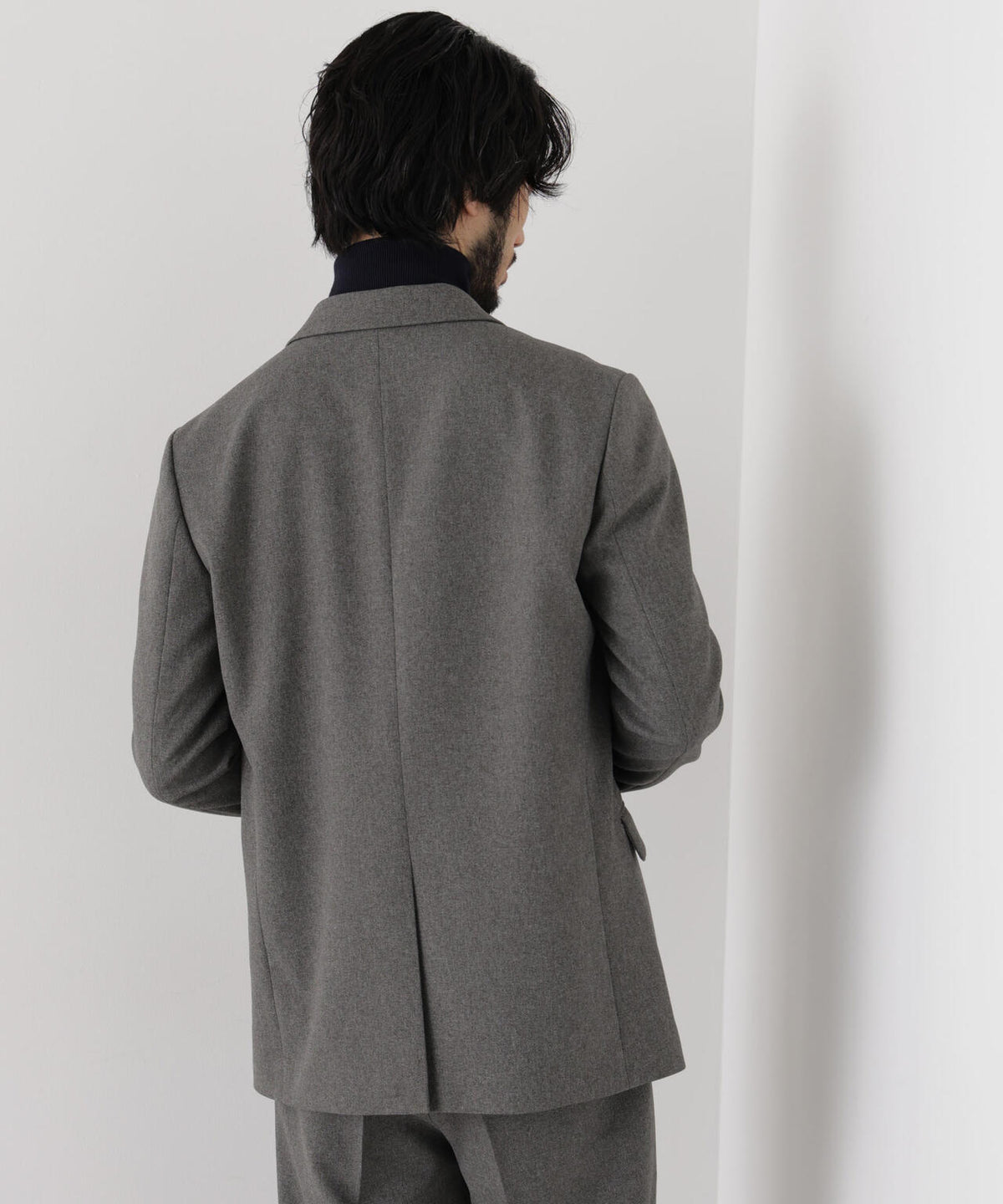 【ストレッチ/ウォッシャブル/防シワ】「Damerino」メランジオックスストレッチセットアップ
