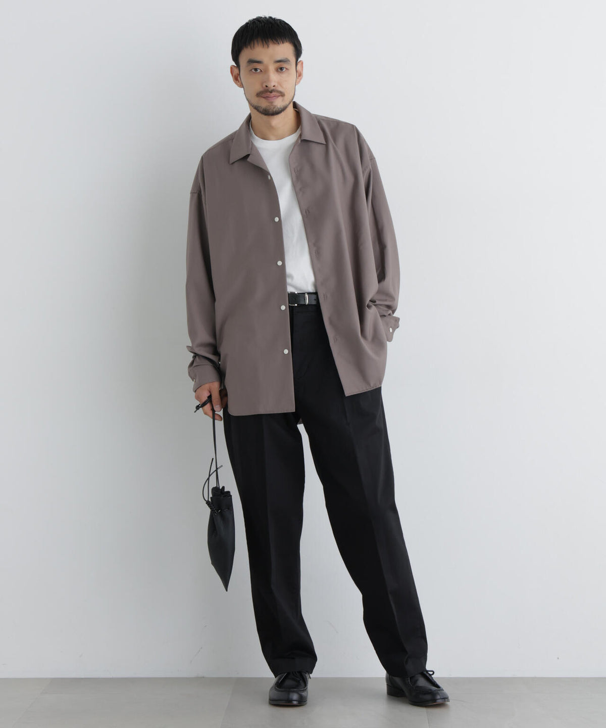ビッグドレープシャツ 長袖