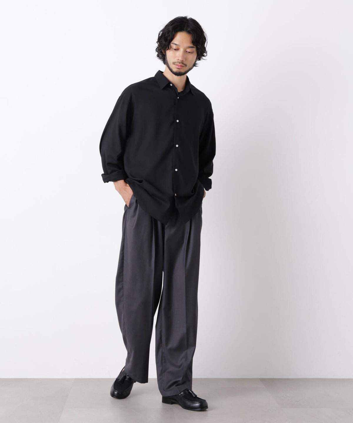 「OtoNANO」LIM-BRESS ワイドシャツ 長袖