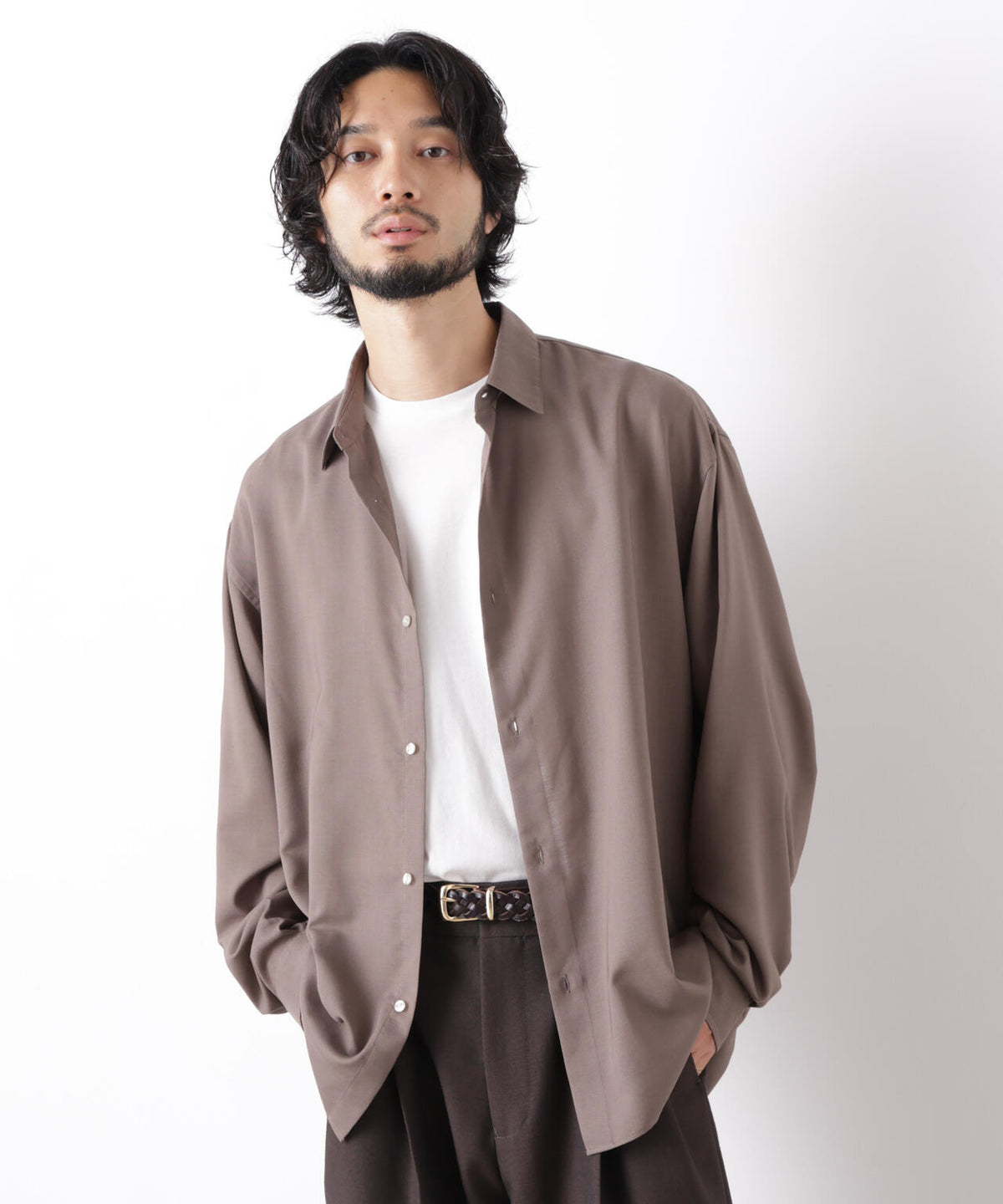 「OtoNANO」LIM-BRESS ワイドシャツ 長袖