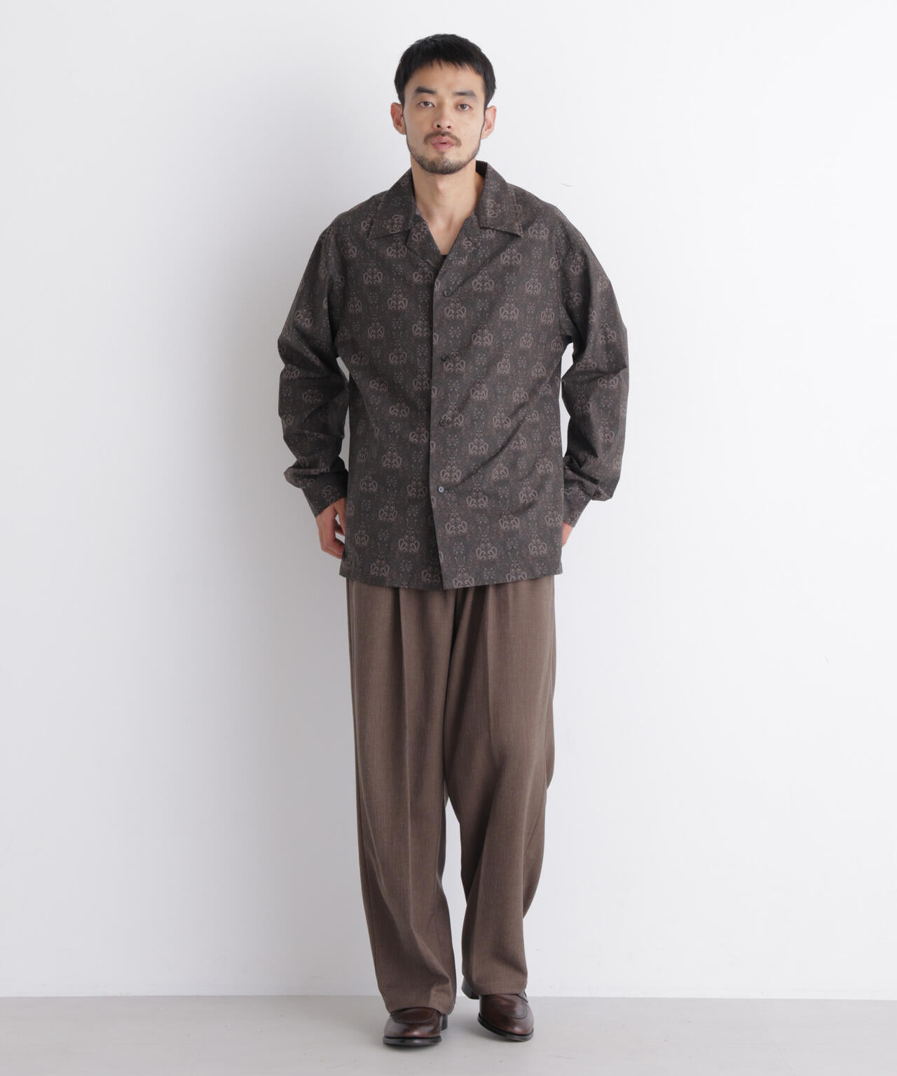 「OtoNANO」×masoret オープンカラーシャツ