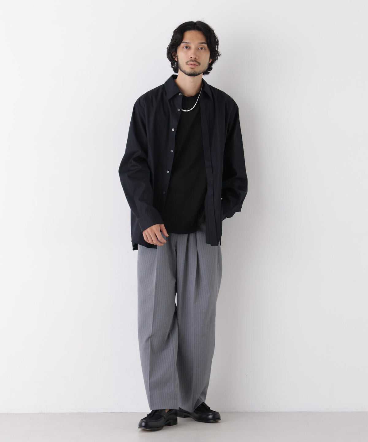 「ASSEMBLANC」Wrinkleワイヤーワッシャーシャツ