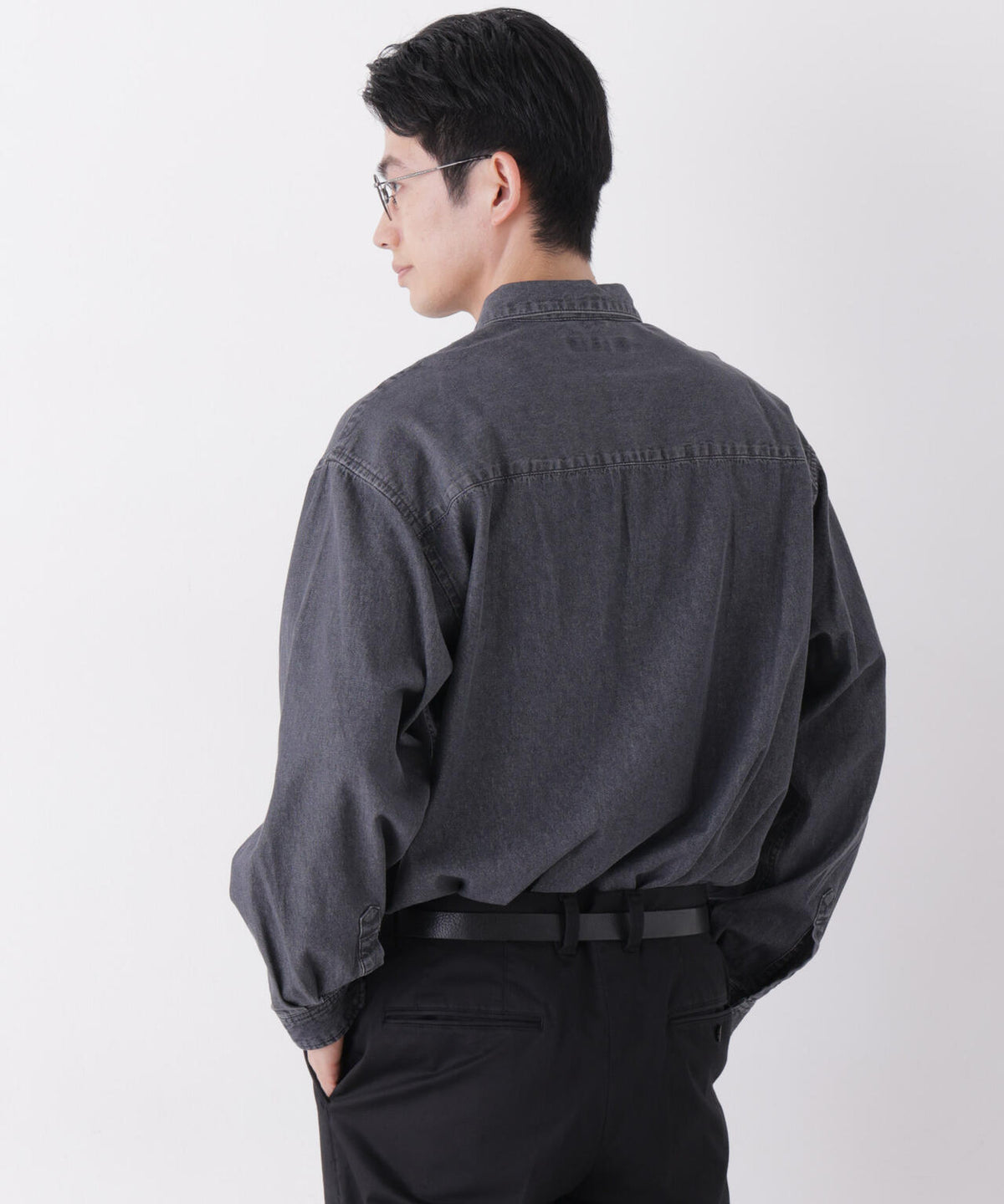 「OtoNANO」大人のワイドシャツ デニムシャツ 長袖