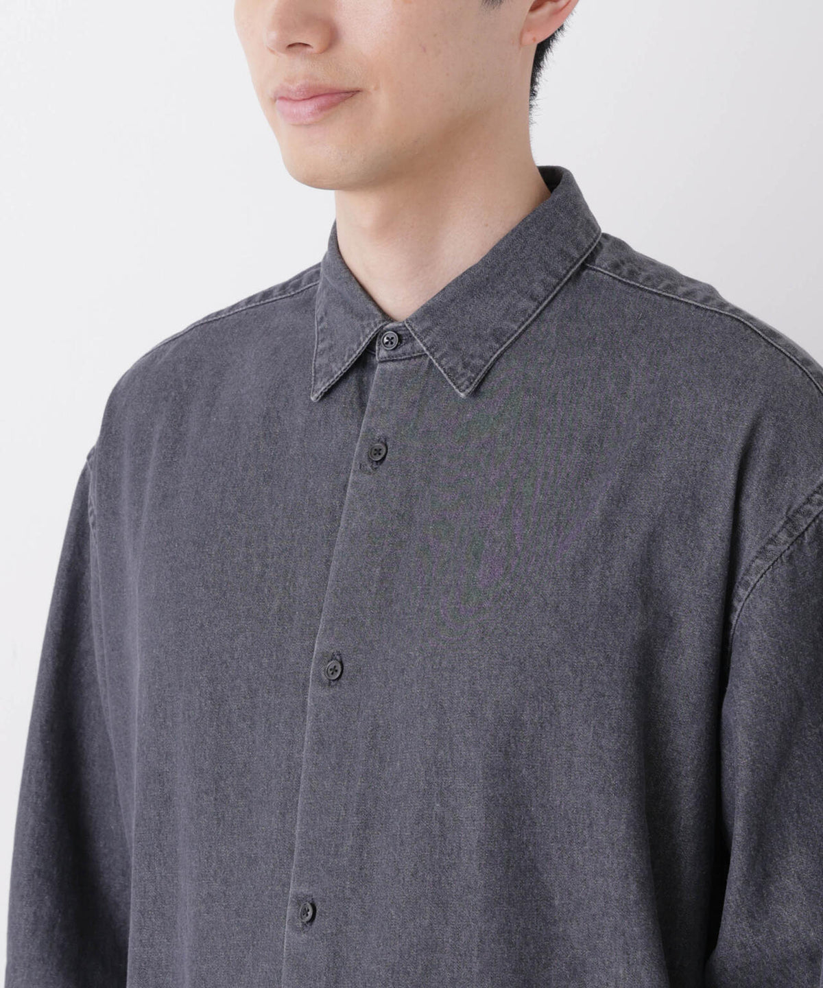 「OtoNANO」大人のワイドシャツ デニムシャツ 長袖