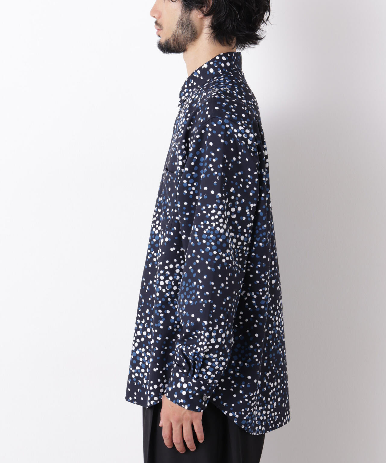 EDITORIAL PRINT レギュラーカラーシャツ
