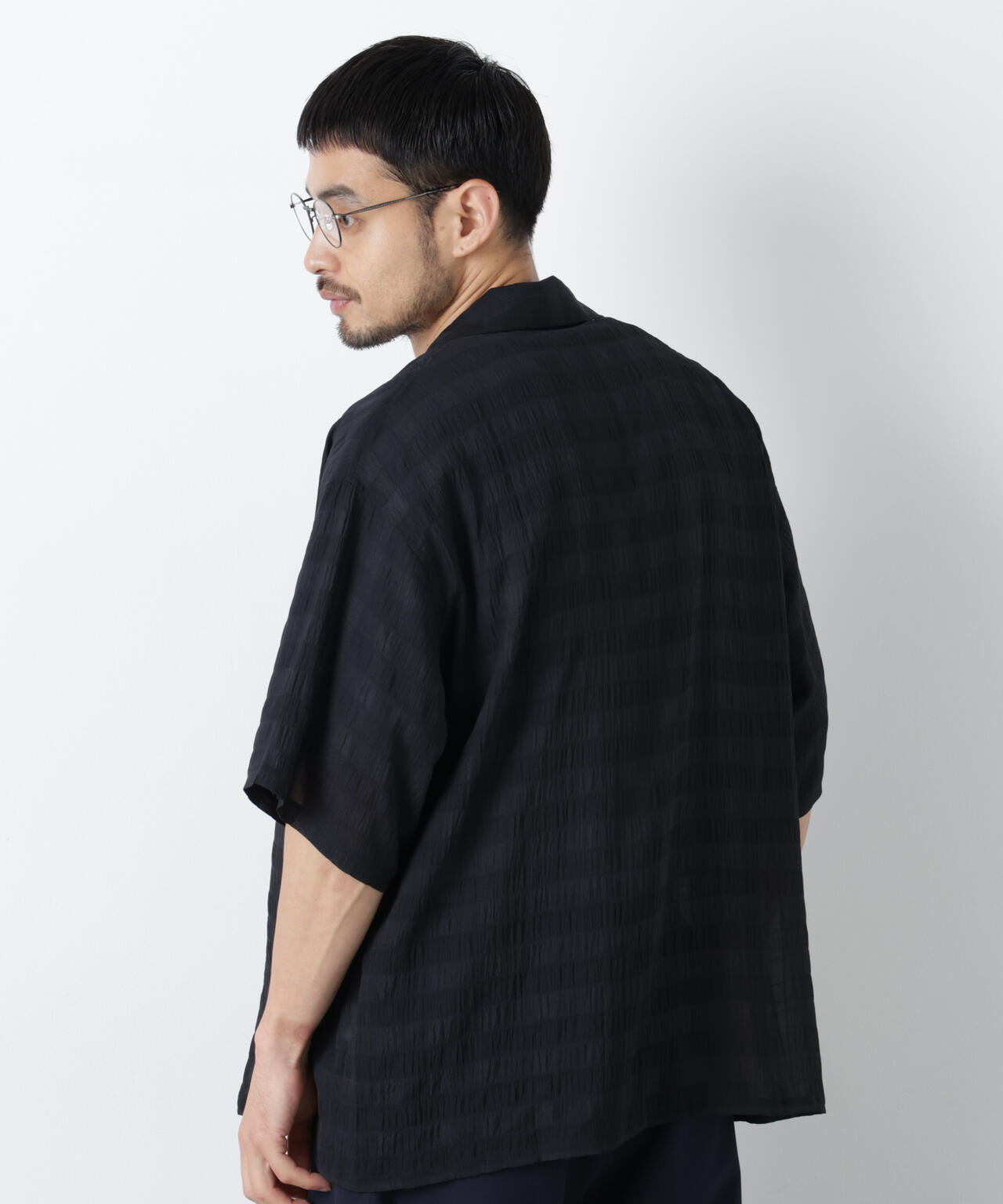 シースルーチェックシャツ 半袖