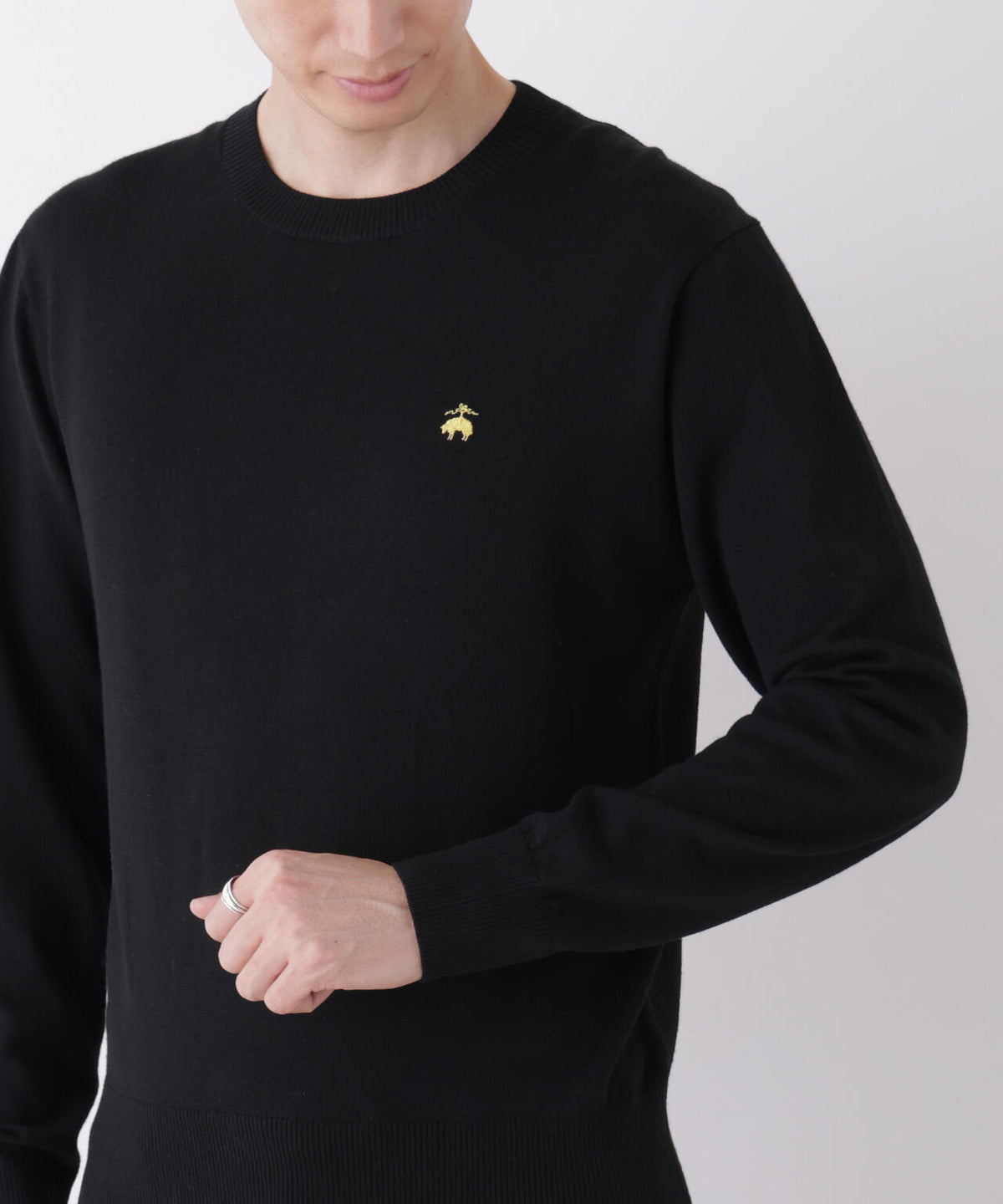 「Brooks Brothers別注」「毛玉レスニット」ファインゲージクルーネック