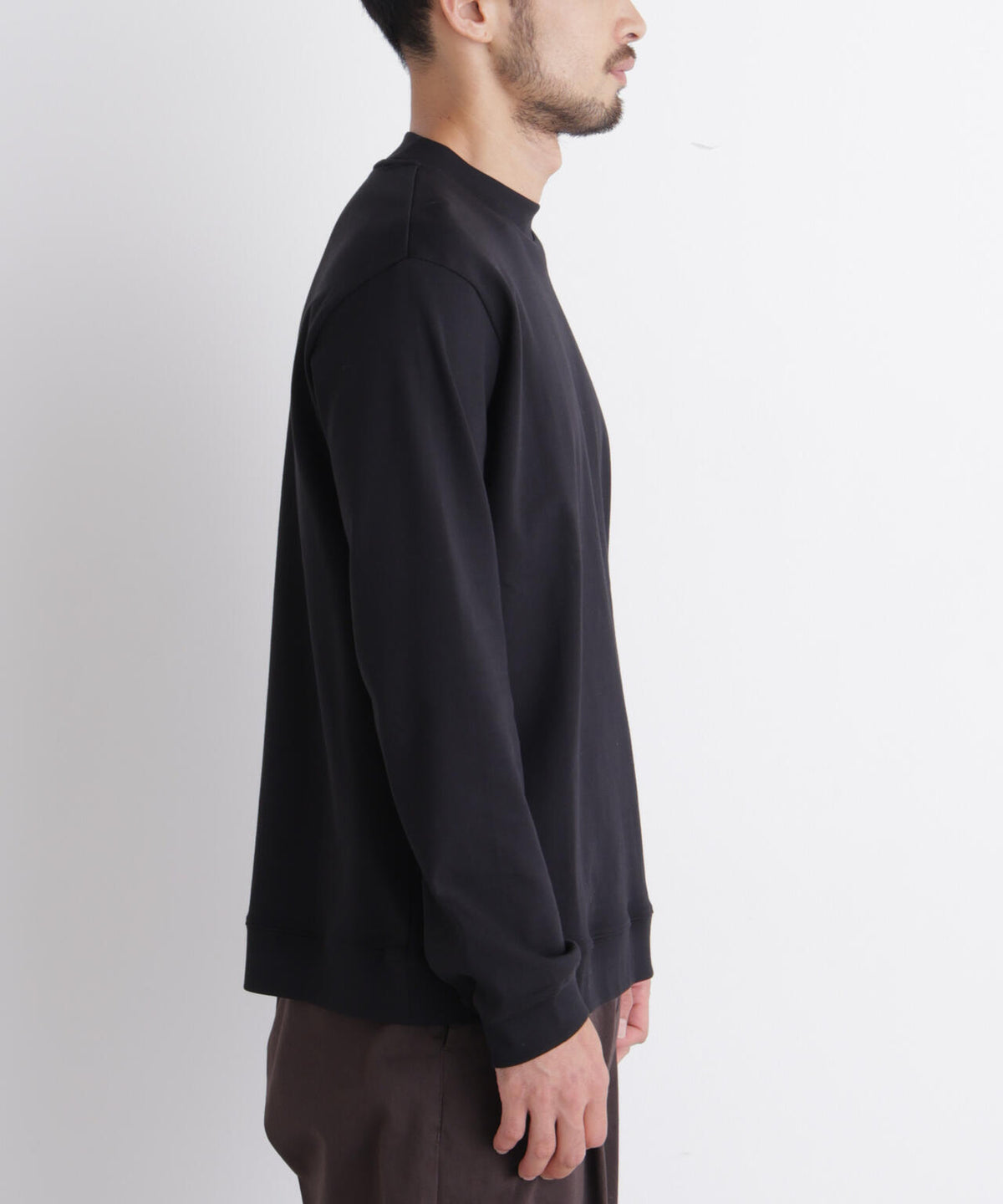 「FORMAL JERSEY」モックネックカットソー長袖