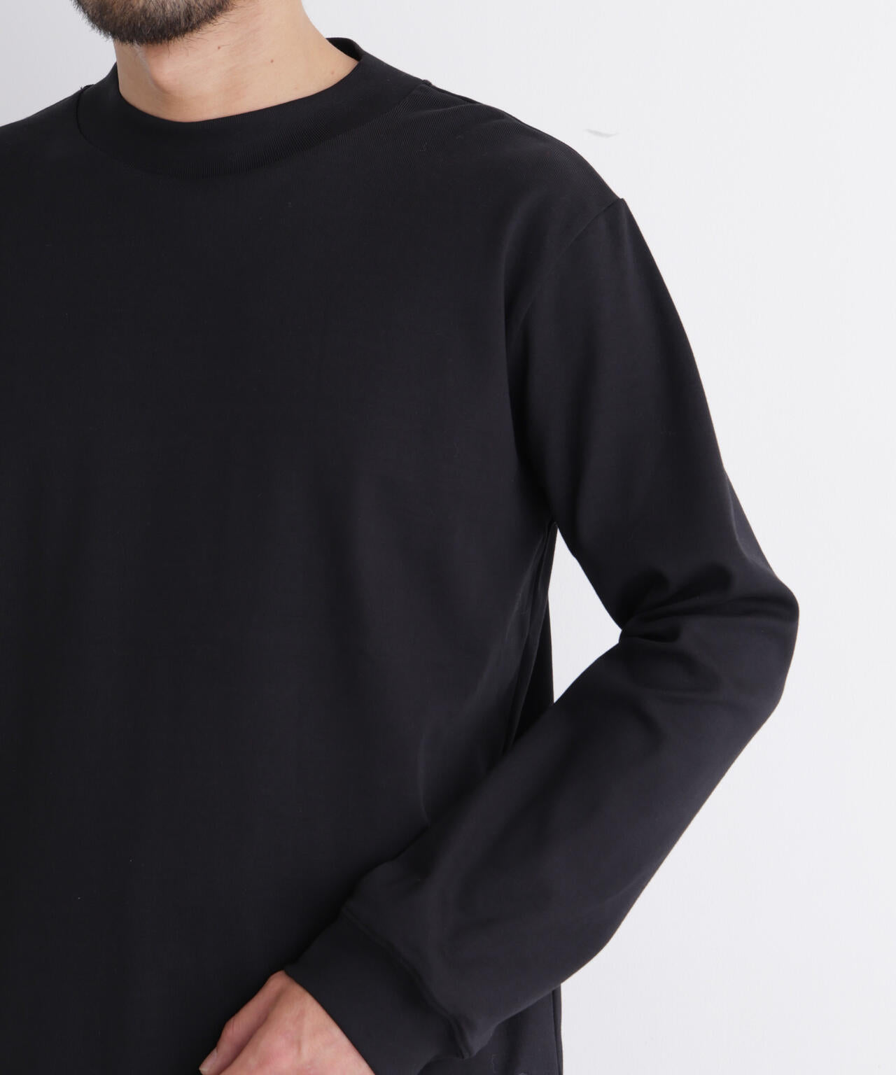 「FORMAL JERSEY」モックネックカットソー長袖