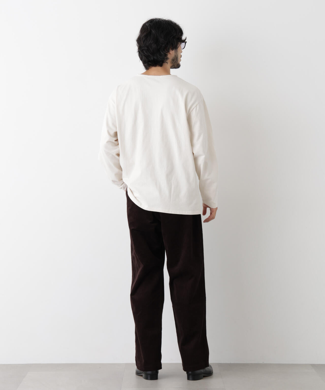 「surplus」デザインヘンリーネックTシャツ 長袖