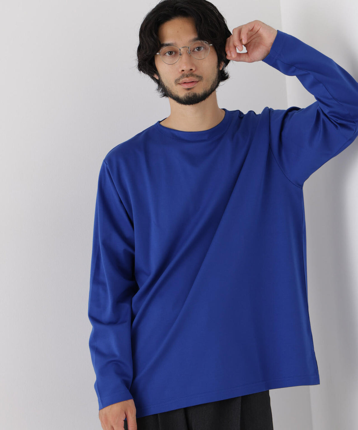 「モダンコンフォートシリーズ」モクロディ ボートネック サイドスリット Tシャツ