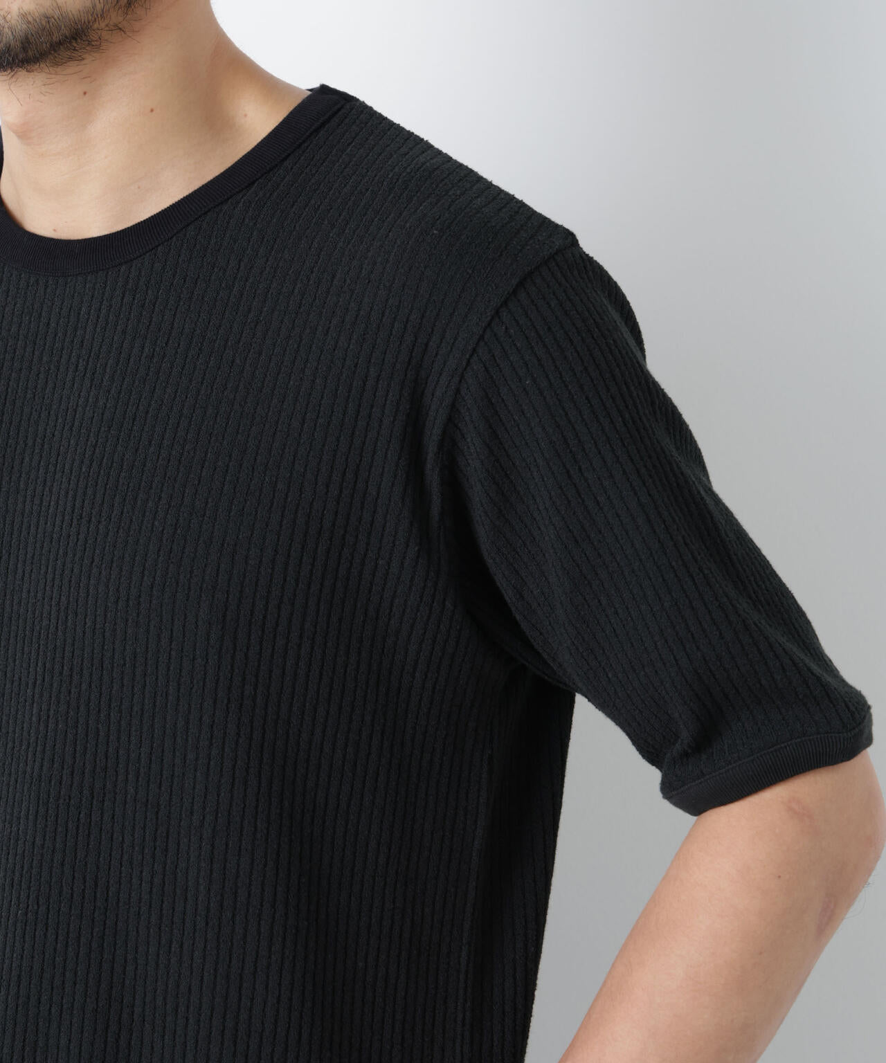 強撚ループヤーン針抜きリンガーTEE