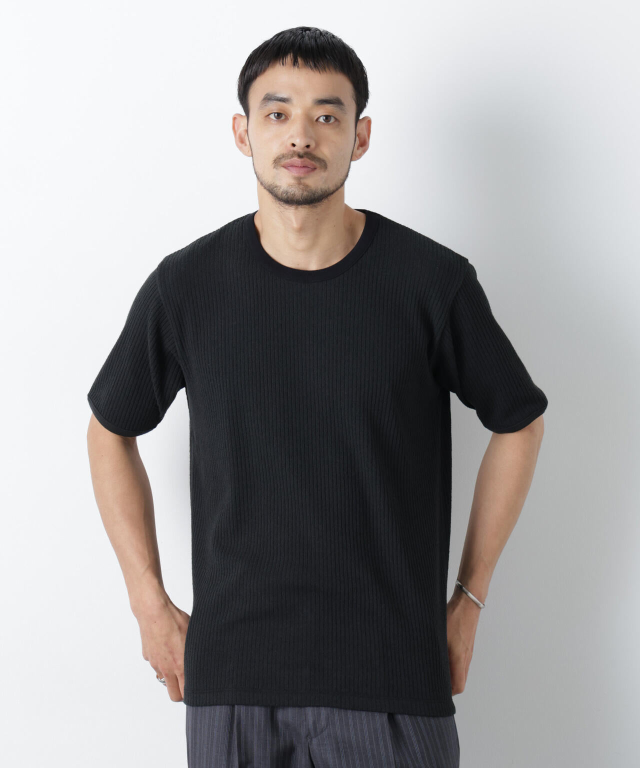 強撚ループヤーン針抜きリンガーTEE