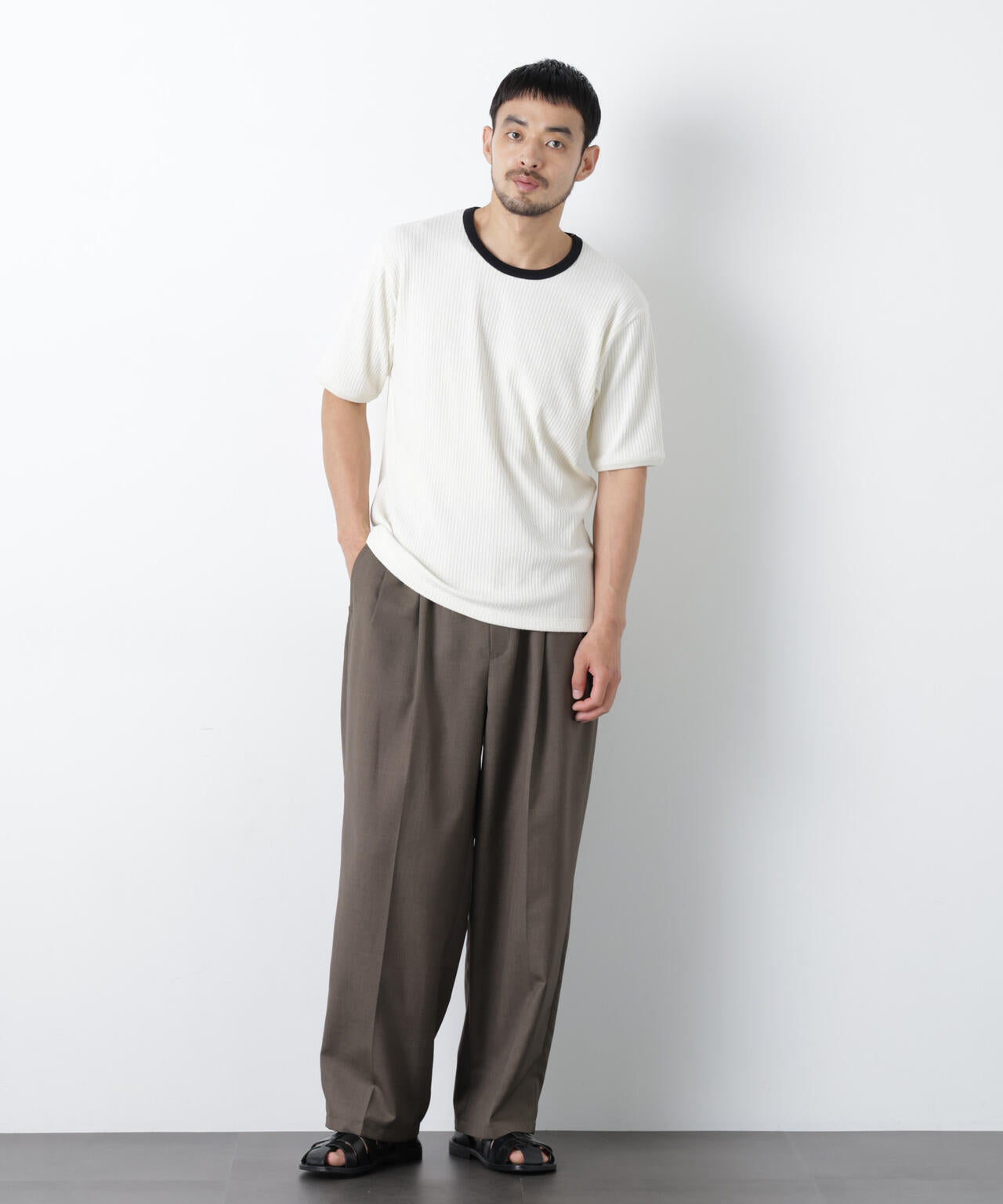 強撚ループヤーン針抜きリンガーTEE