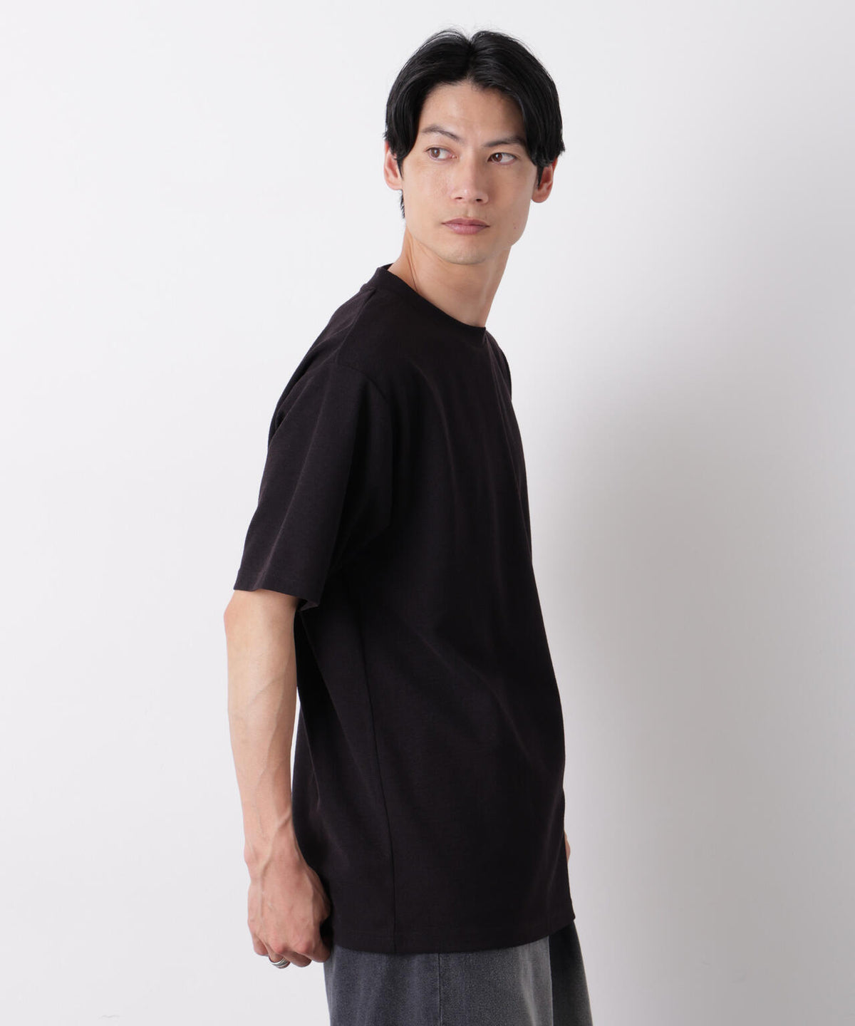 マイクロパイル クルーネックTシャツ 吸水速乾(セットアップ可)