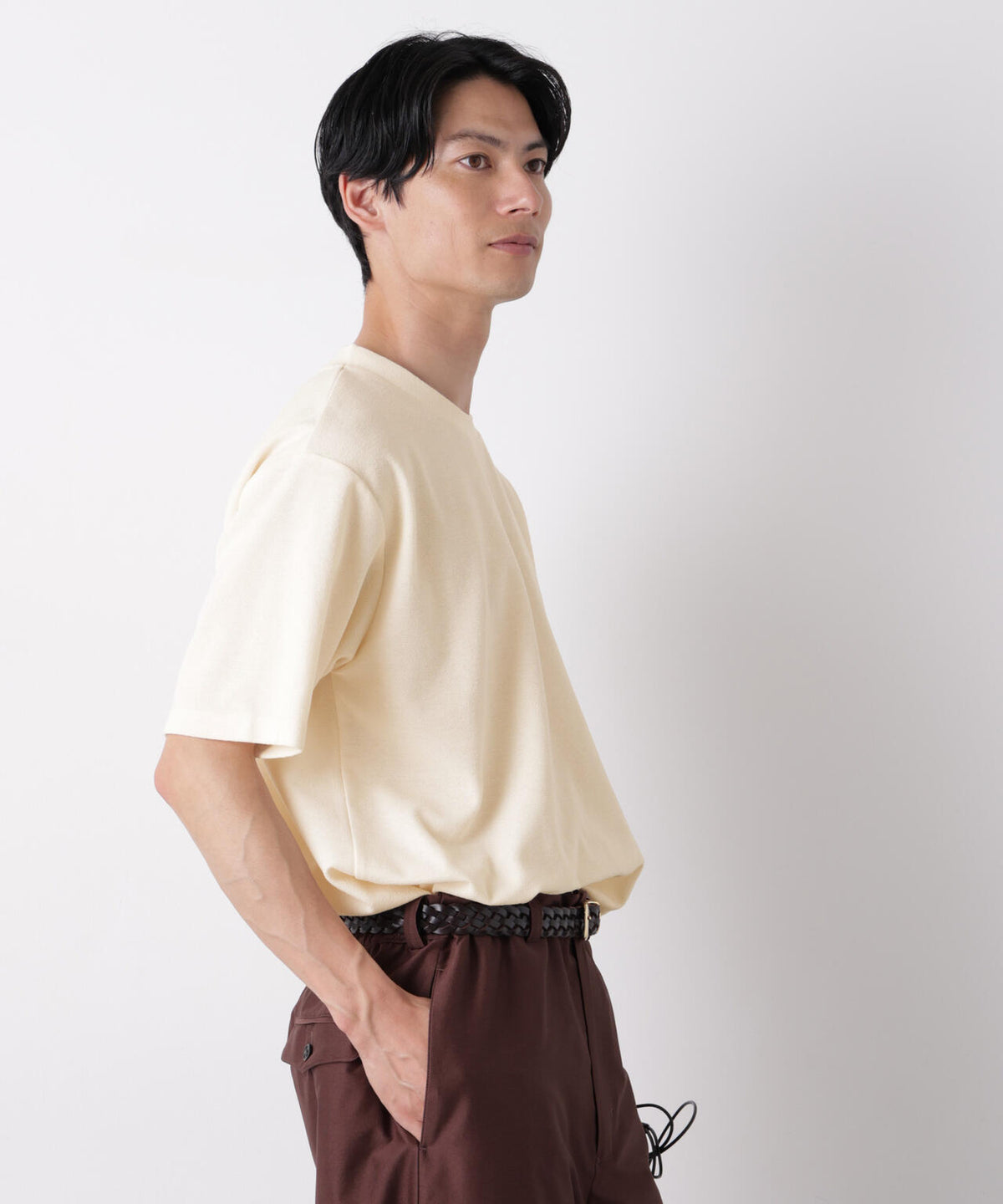 マイクロパイル クルーネックTシャツ 吸水速乾(セットアップ可)