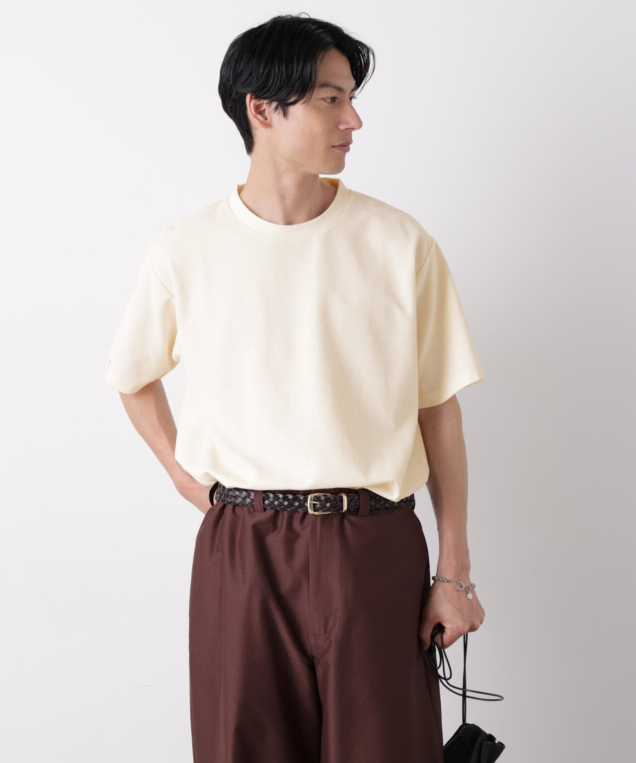 マイクロパイル クルーネックTシャツ 吸水速乾(セットアップ可)