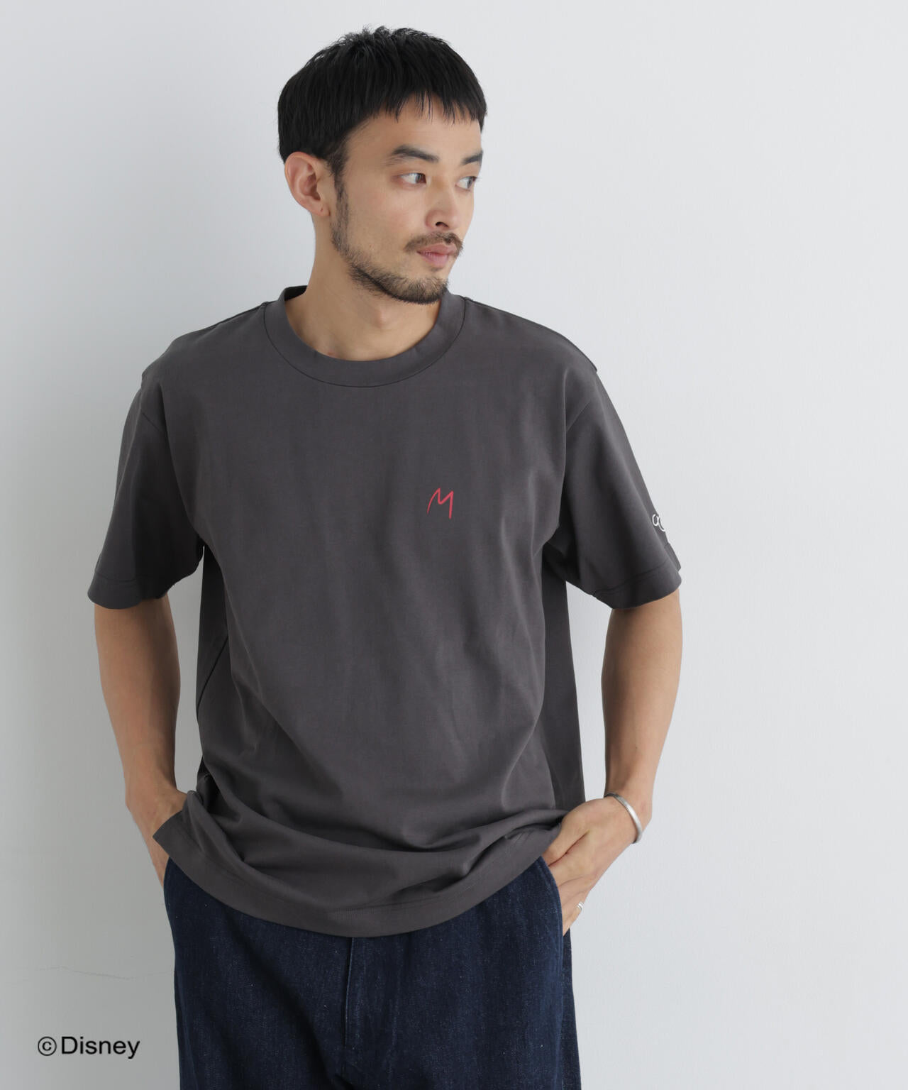 NANO×DISNEY ミッキーマウス 刺繍Tシャツ