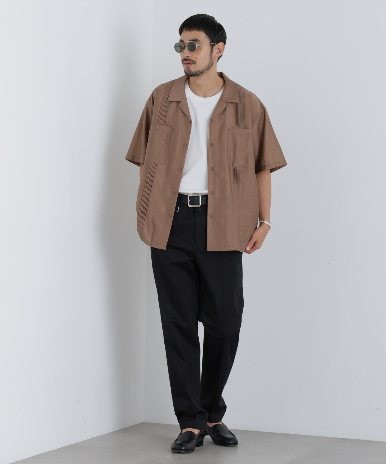 NewOnTrousers フェードサテンSlim テーパー
