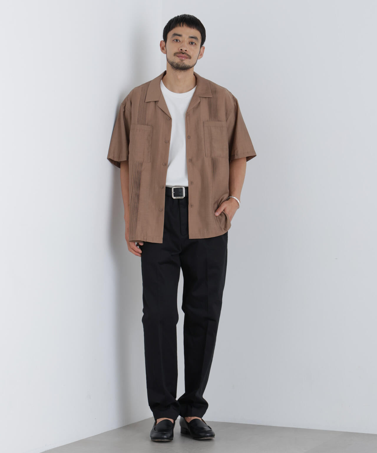 NewOnTrousers フェードサテンSlim テーパー