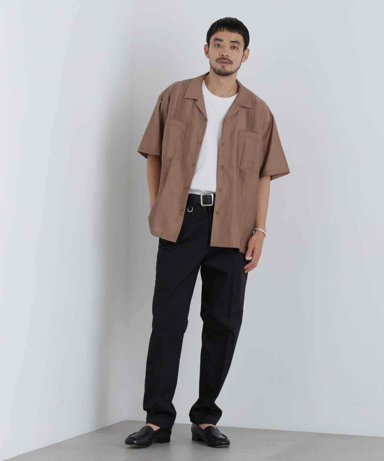 NewOnTrousers フェードサテンSlim テーパー