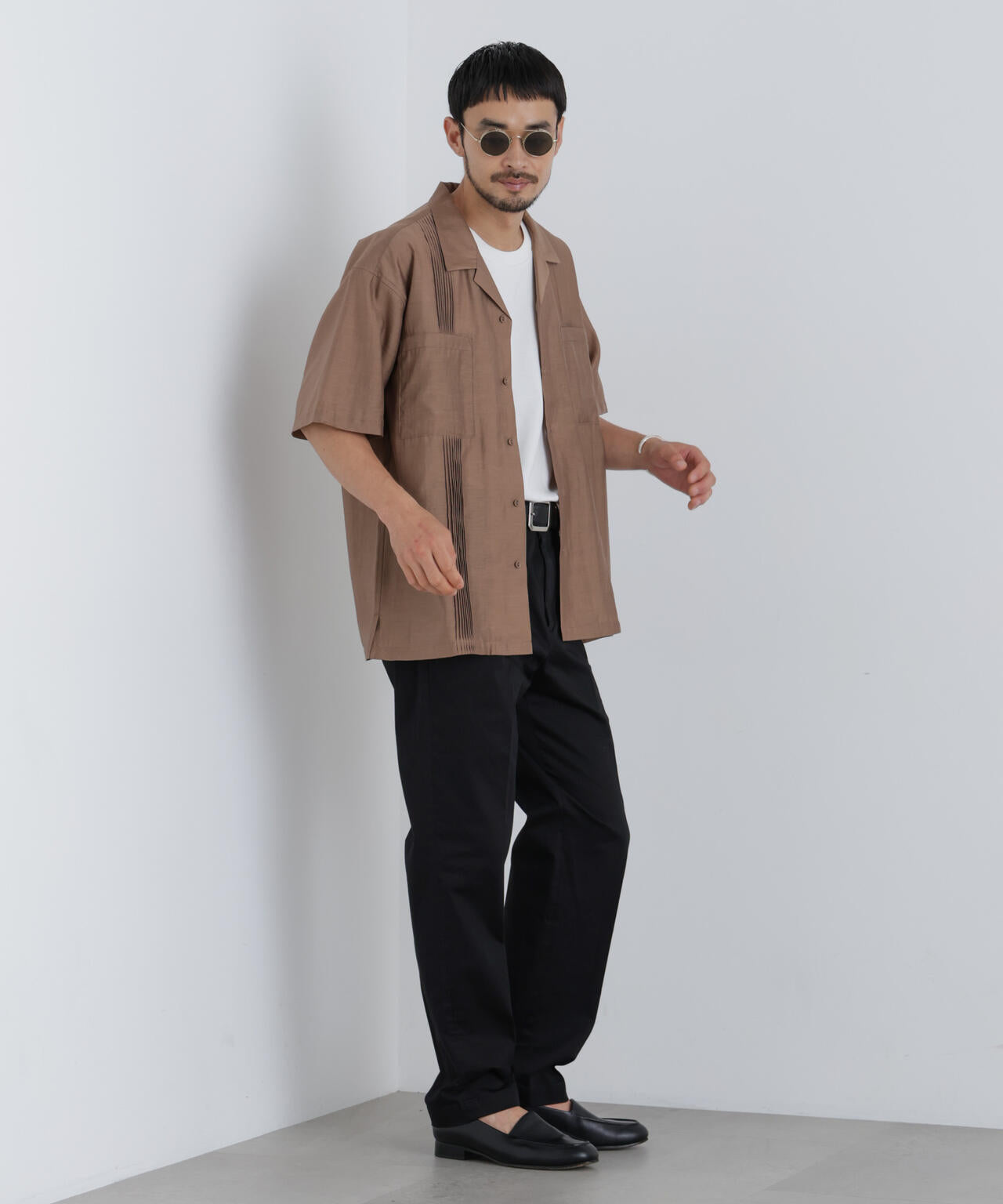 NewOnTrousers フェードサテンSlim テーパー