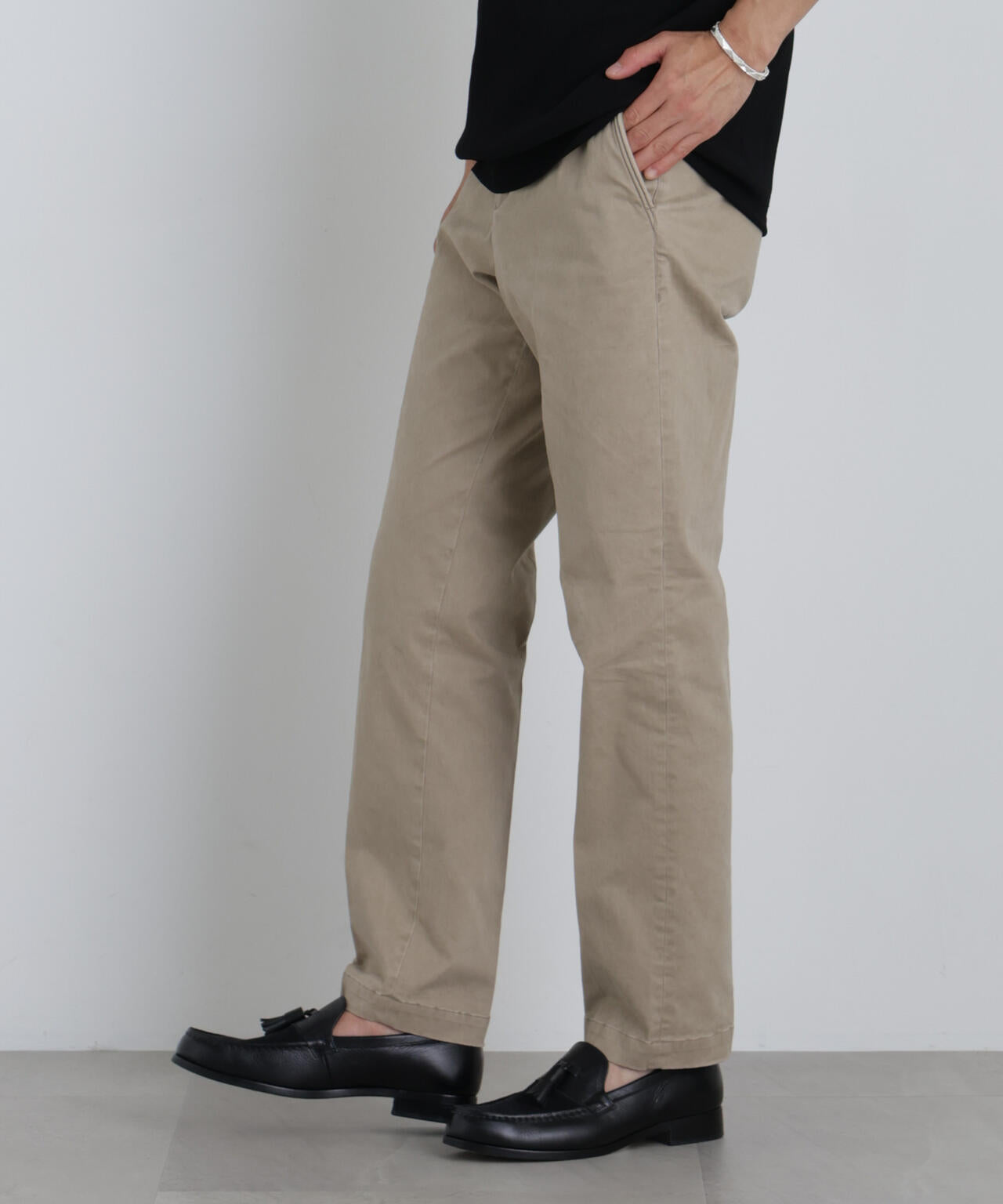 NewOnTrousers フェードサテンSlim テーパー