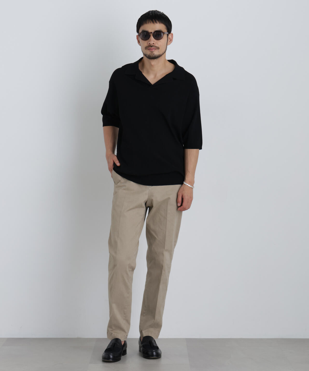 NewOnTrousers フェードサテンSlim テーパー