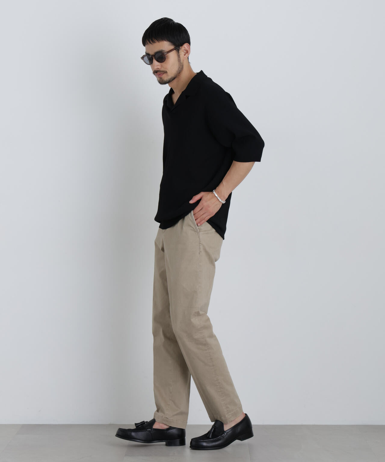 NewOnTrousers フェードサテンSlim テーパー