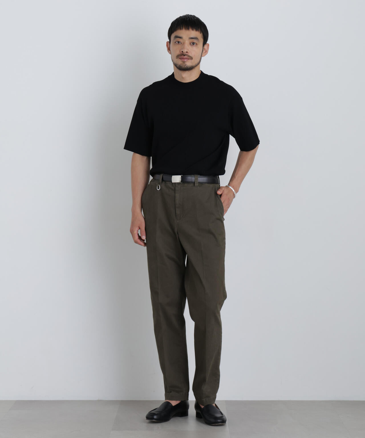 NewOnTrousers フェードサテンSlim テーパー
