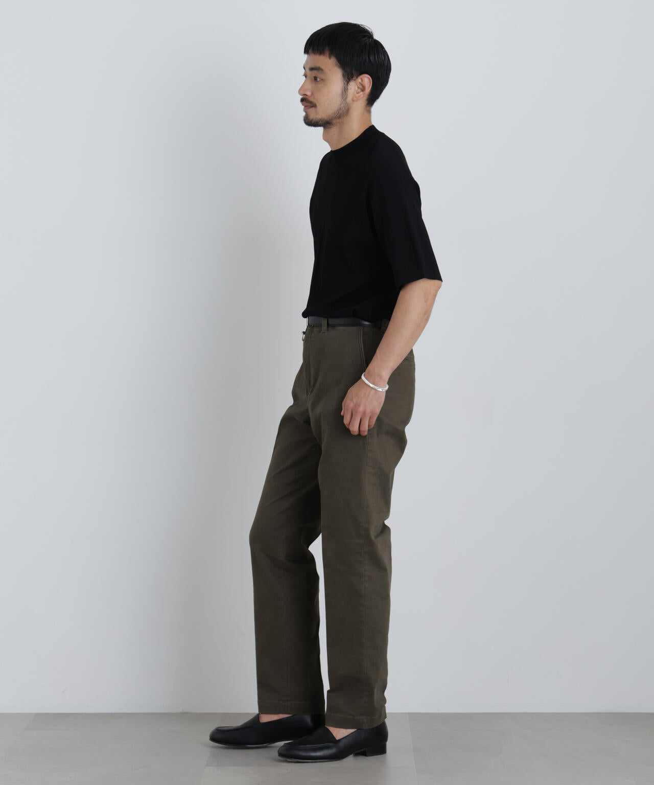 NewOnTrousers フェードサテンSlim テーパー