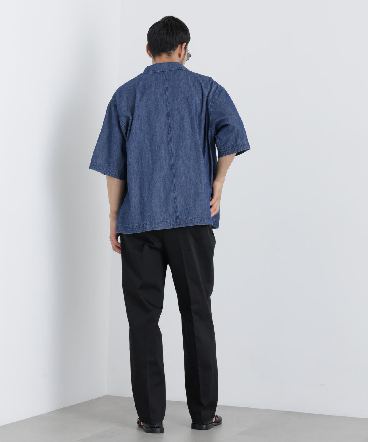 NewOnTrousers ウォッシュサテンWide テーパー
