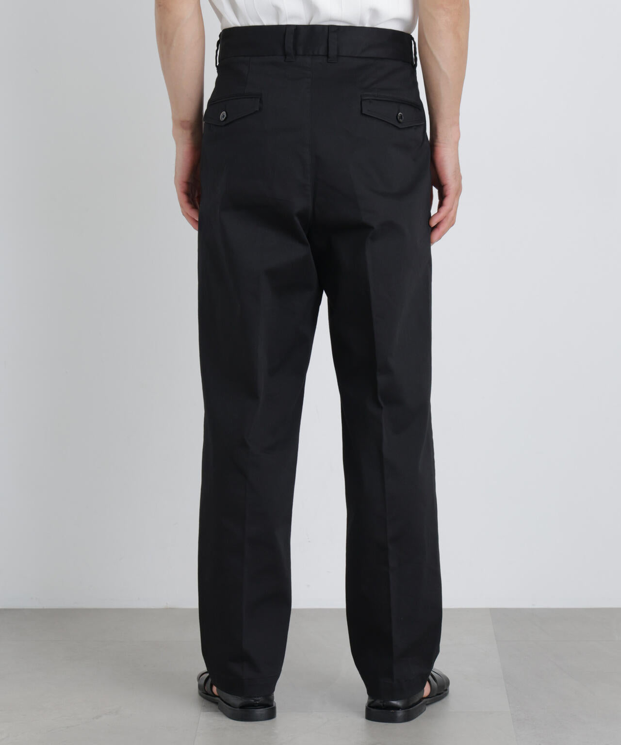 NewOnTrousers ウォッシュサテンWide テーパー