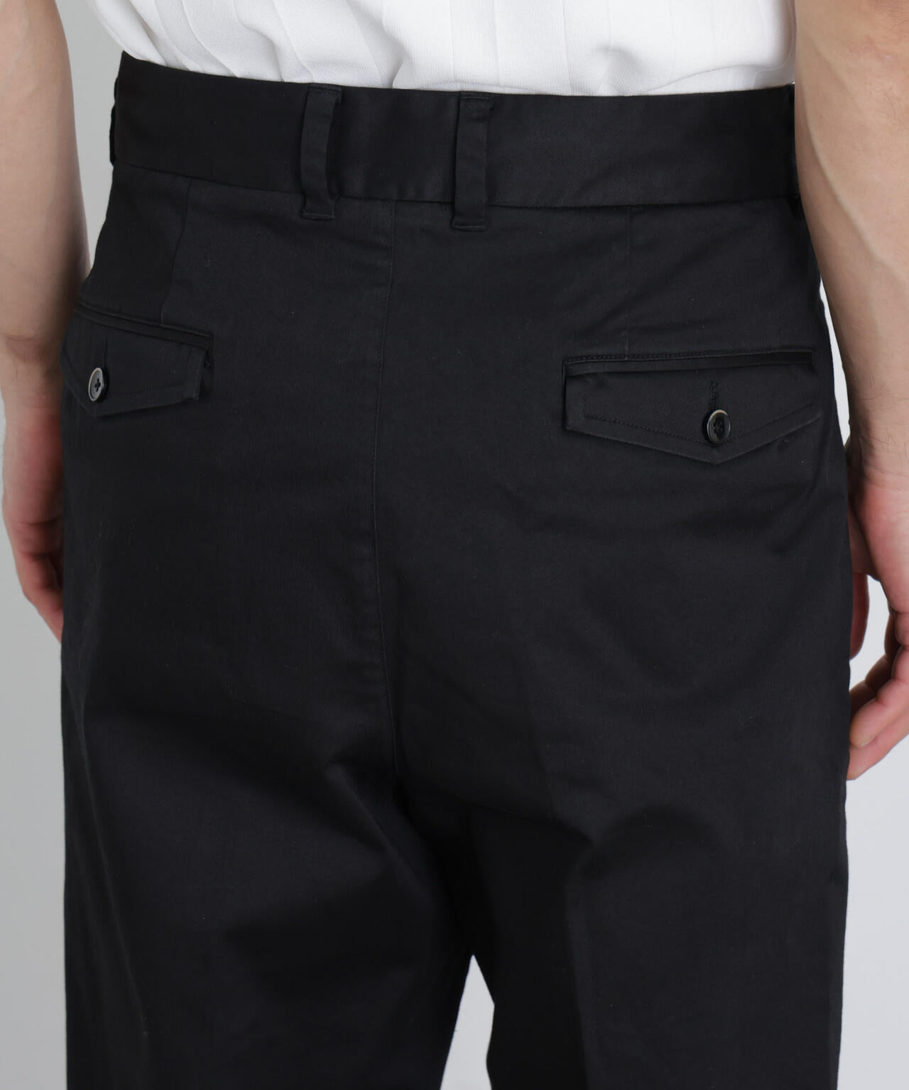 NewOnTrousers ウォッシュサテンWide テーパー