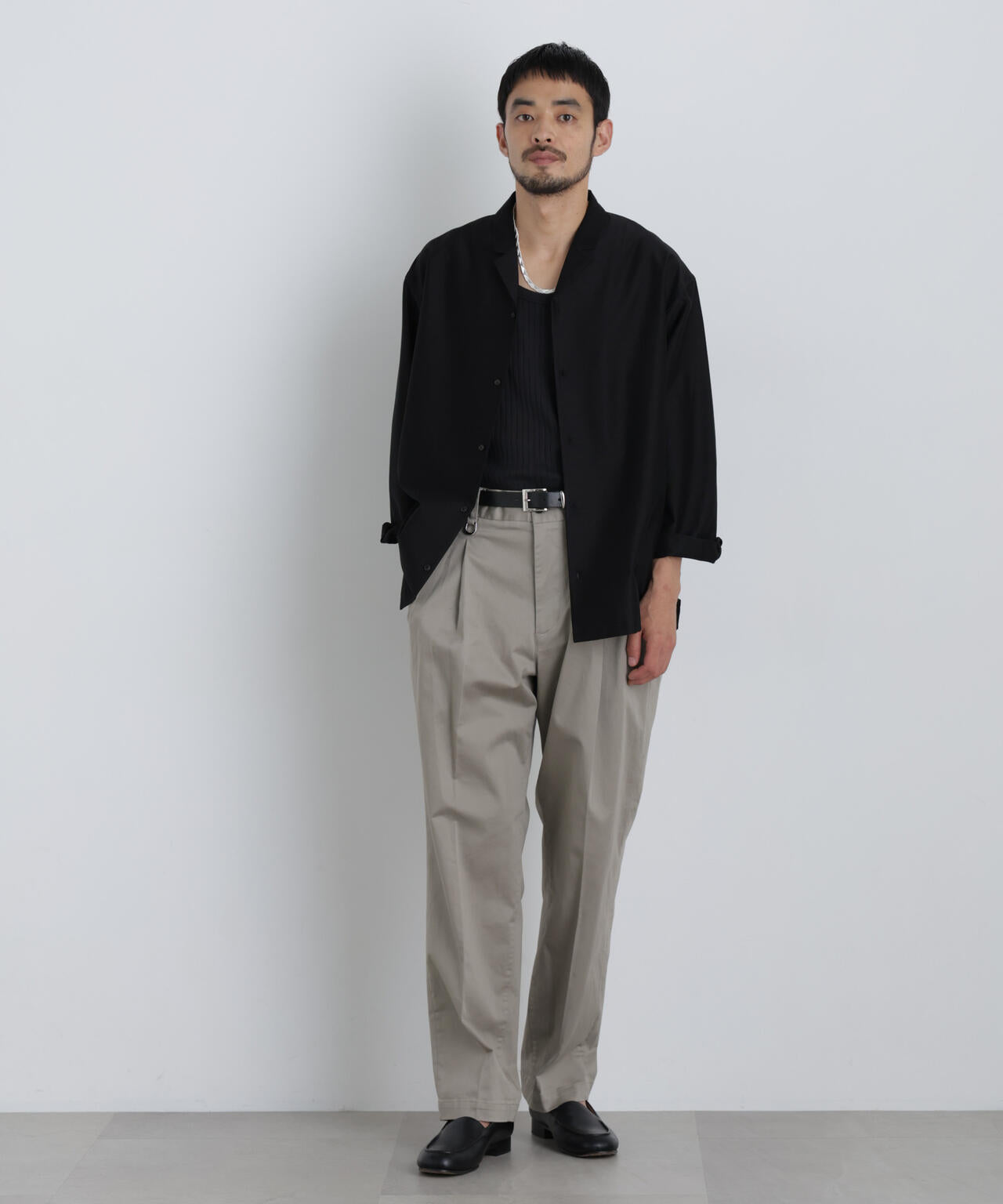 NewOnTrousers ウォッシュサテンWide テーパー