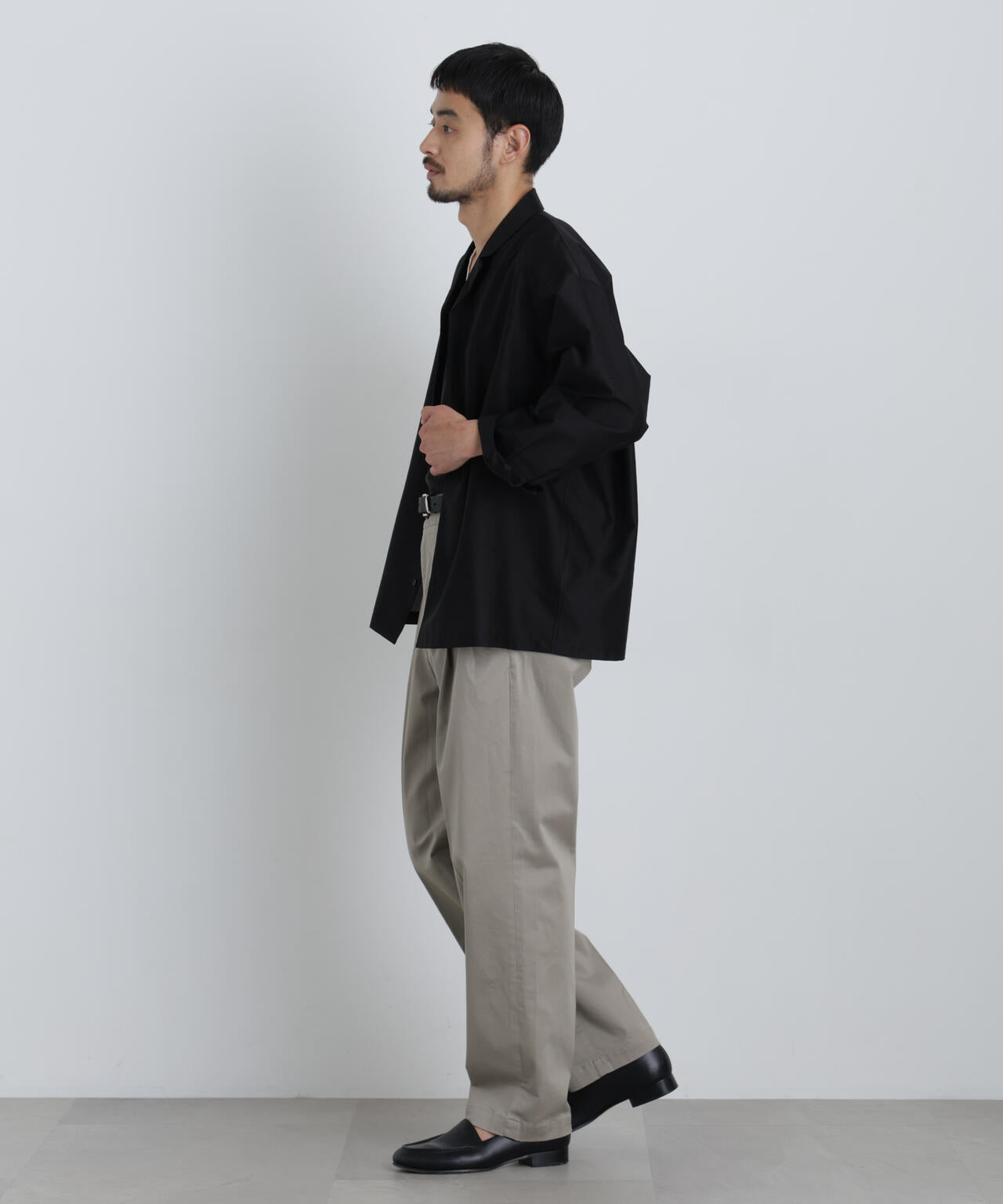 NewOnTrousers ウォッシュサテンWIde テーパー