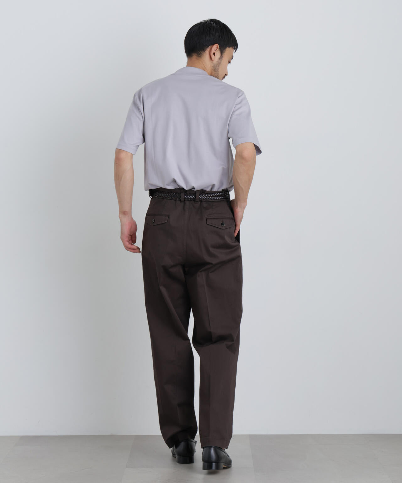 NewOnTrousers ウォッシュサテンWIde テーパー