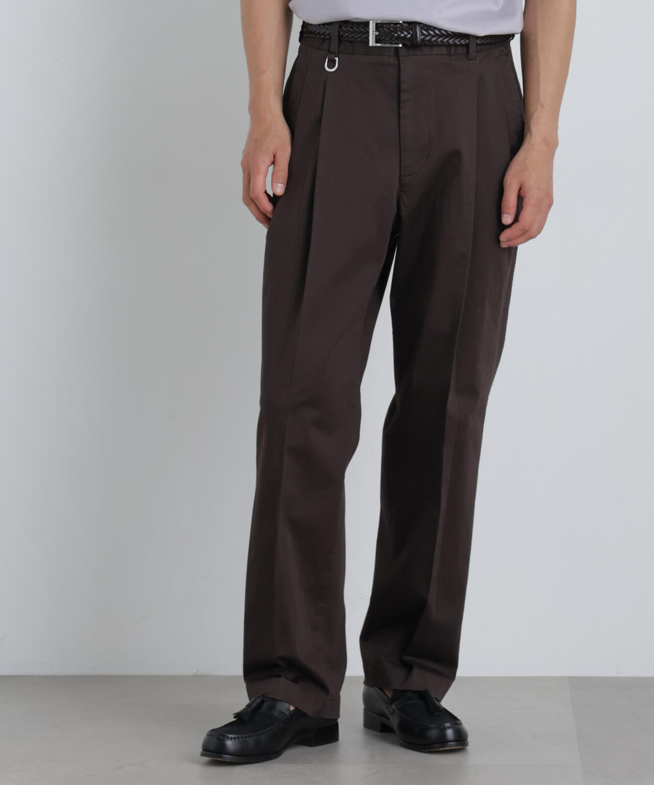 NewOnTrousers ウォッシュサテンWIde テーパー