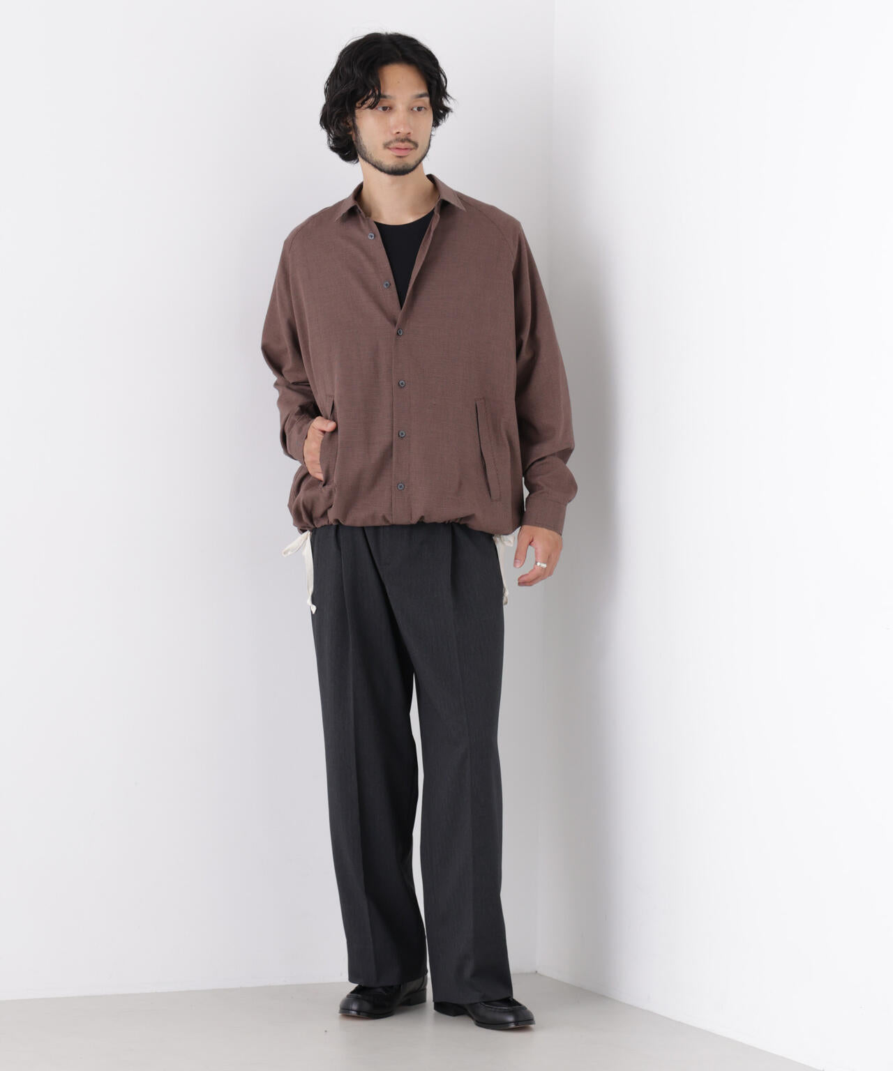 「OtoNANO」 ヘリンボンワイドイージースラックス