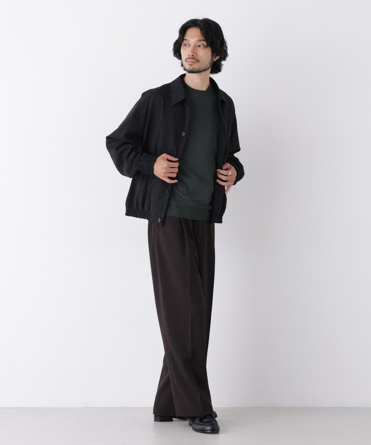 「OtoNANO」 ヘリンボンワイドイージースラックス