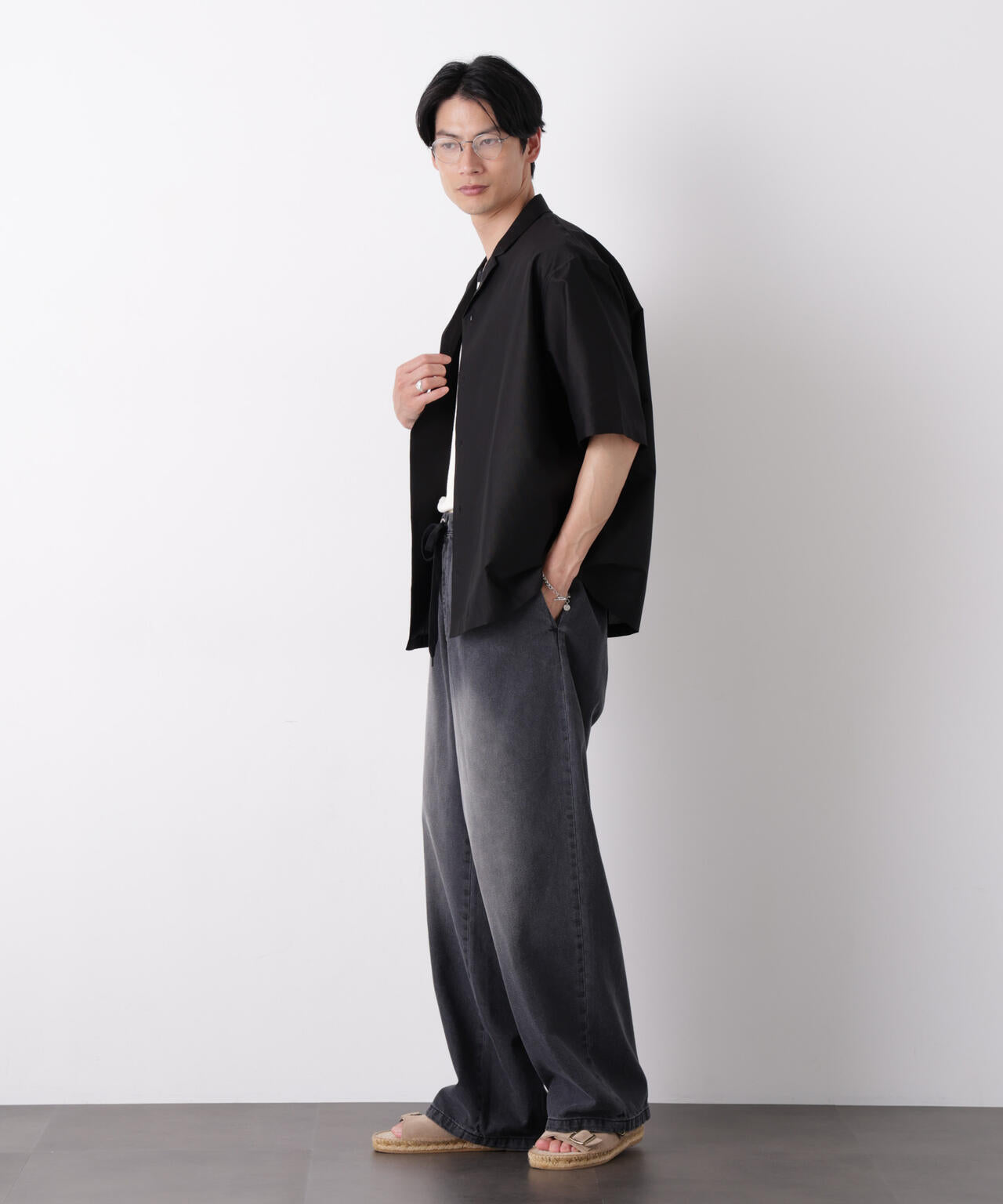 COOLLY DENIM ワイドイージーパンツ(接触冷感)