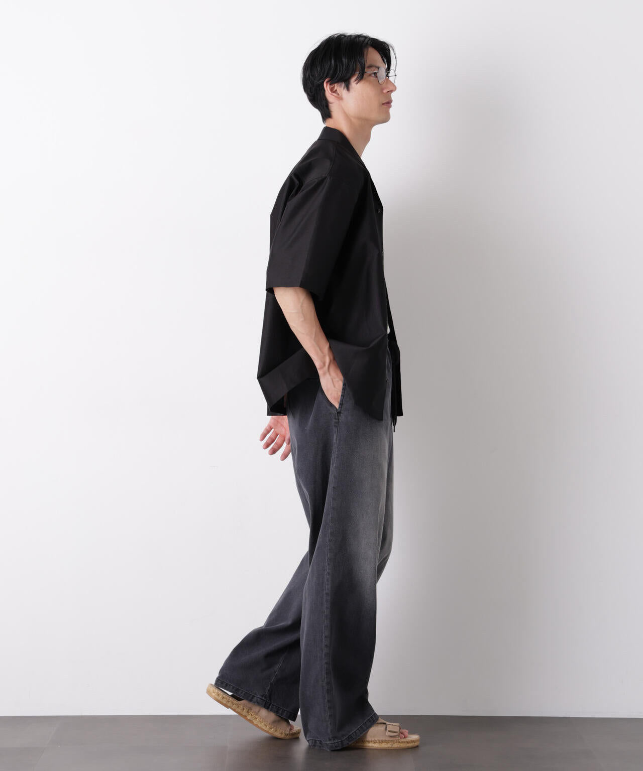COOLLY DENIM ワイドイージーパンツ(接触冷感)
