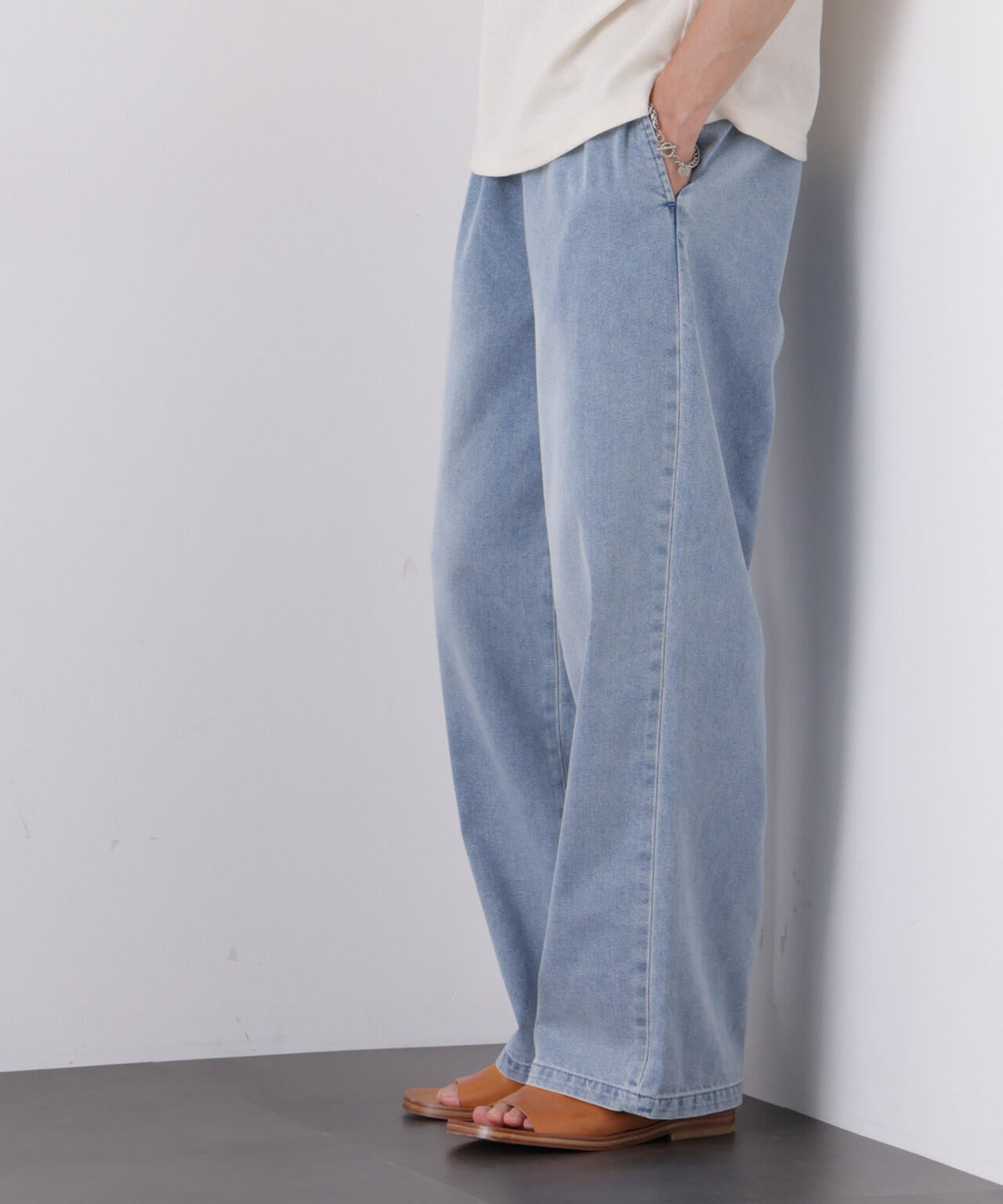 COOLLY DENIM ワイドイージーパンツ(接触冷感)