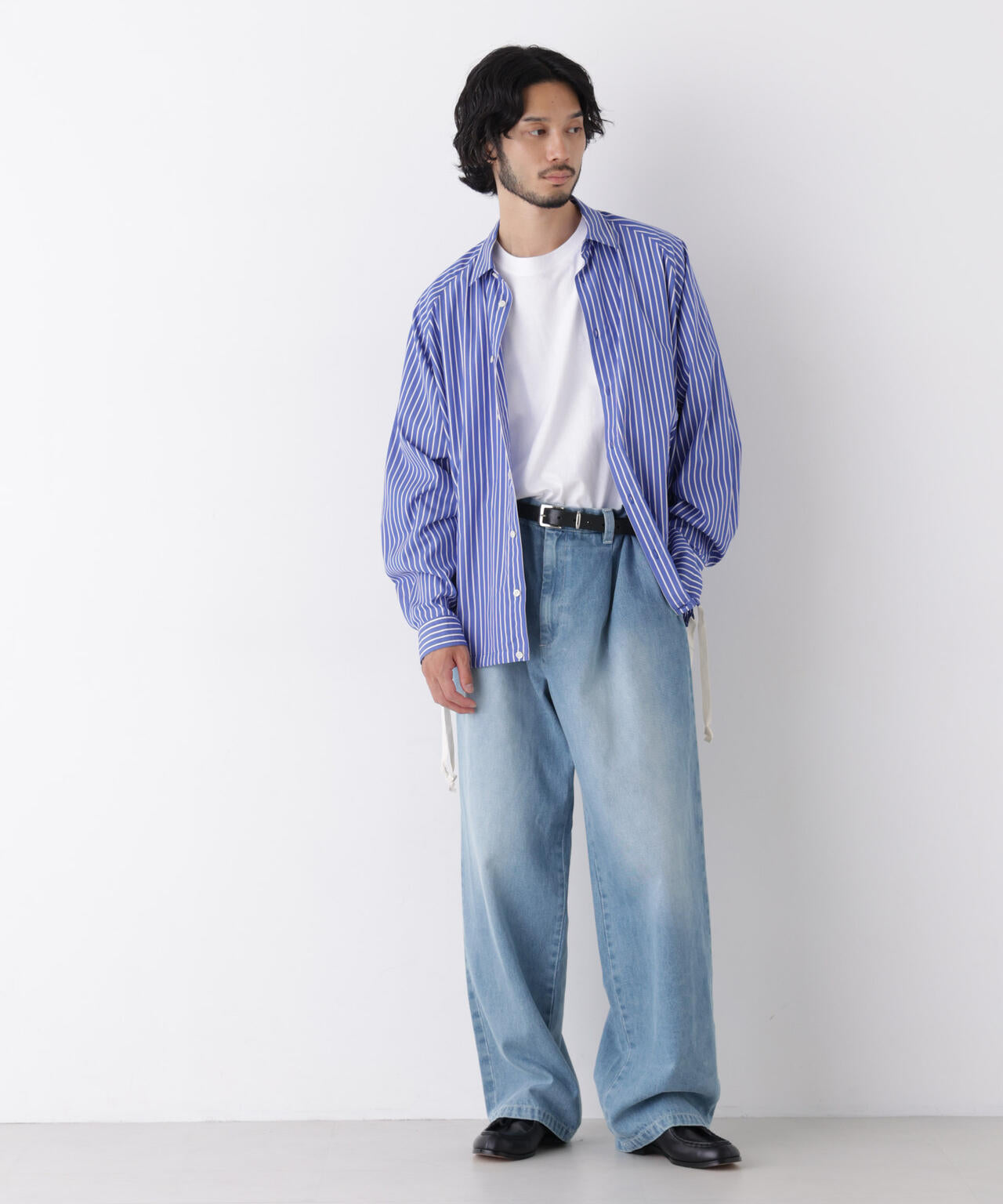 「OtoNANO」大人のワイドデニムパンツ