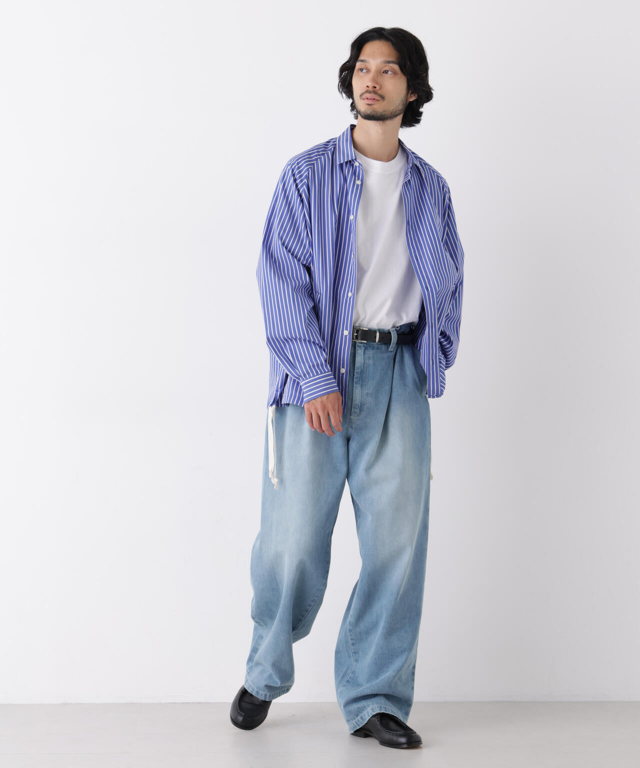「OtoNANO」大人のワイドデニムパンツ